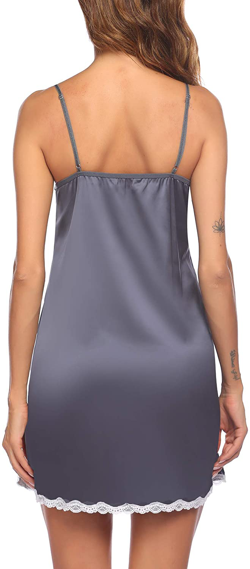 Ekouaer Sleepwear Sexy Lingerie Nightgown Lace Chemise Satin Slip Silk Negligee Nightie Bridal Babydoll for Women Apparel & Accessories > Clothing > Underwear & Socks > Lingerie Kylie Max