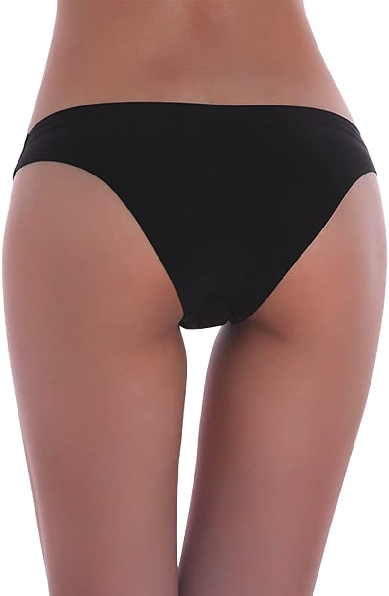 COSOMALL 6 Pack Women'S Invisible Seamless Bikini Underwear Half Back Coverage Panties Apparel & Accessories > Clothing > Underwear & Socks > Underwear COSOMALL