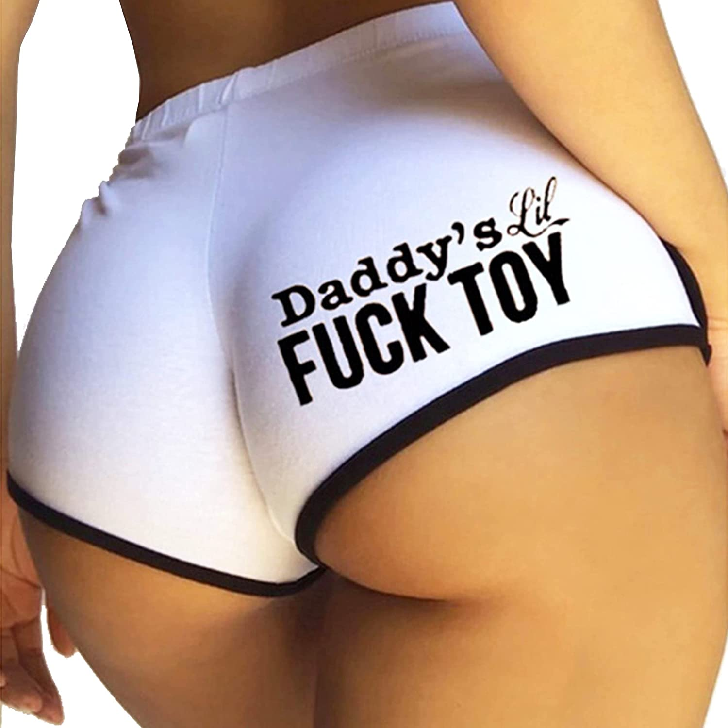 Women Regular & plus Size Yoga Booty Shorts Sexy Printed Sports Hot Pants Briefs Apparel & Accessories > Clothing > Underwear & Socks > Underwear JOINFUN Style-1-white Large