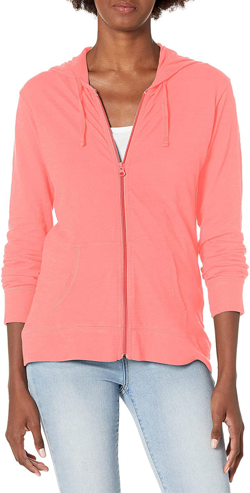 Hanes Women'S Slub Jersey Hoodie Apparel & Accessories > Clothing > Activewear Kylie Max