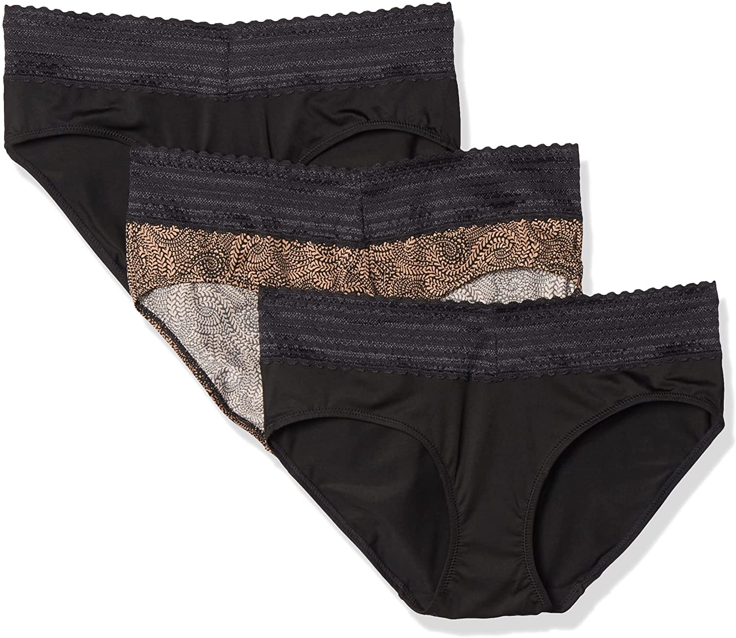 Warner'S Women'S Blissful Benefits No Muffin Top 3 Pack Hipster Panties Apparel & Accessories > Clothing > Underwear & Socks > Underwear Warner's