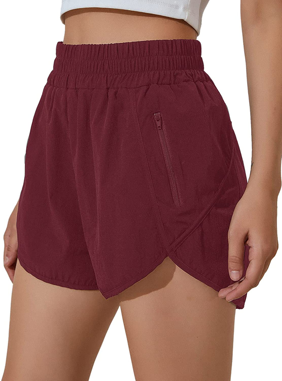 BMJL Women'S Running Shorts Elastic High Waisted Shorts Pocket Sporty Workout Shorts Quick Dry Athletic Shorts Pants Apparel & Accessories > Clothing > Shorts Kylie Max