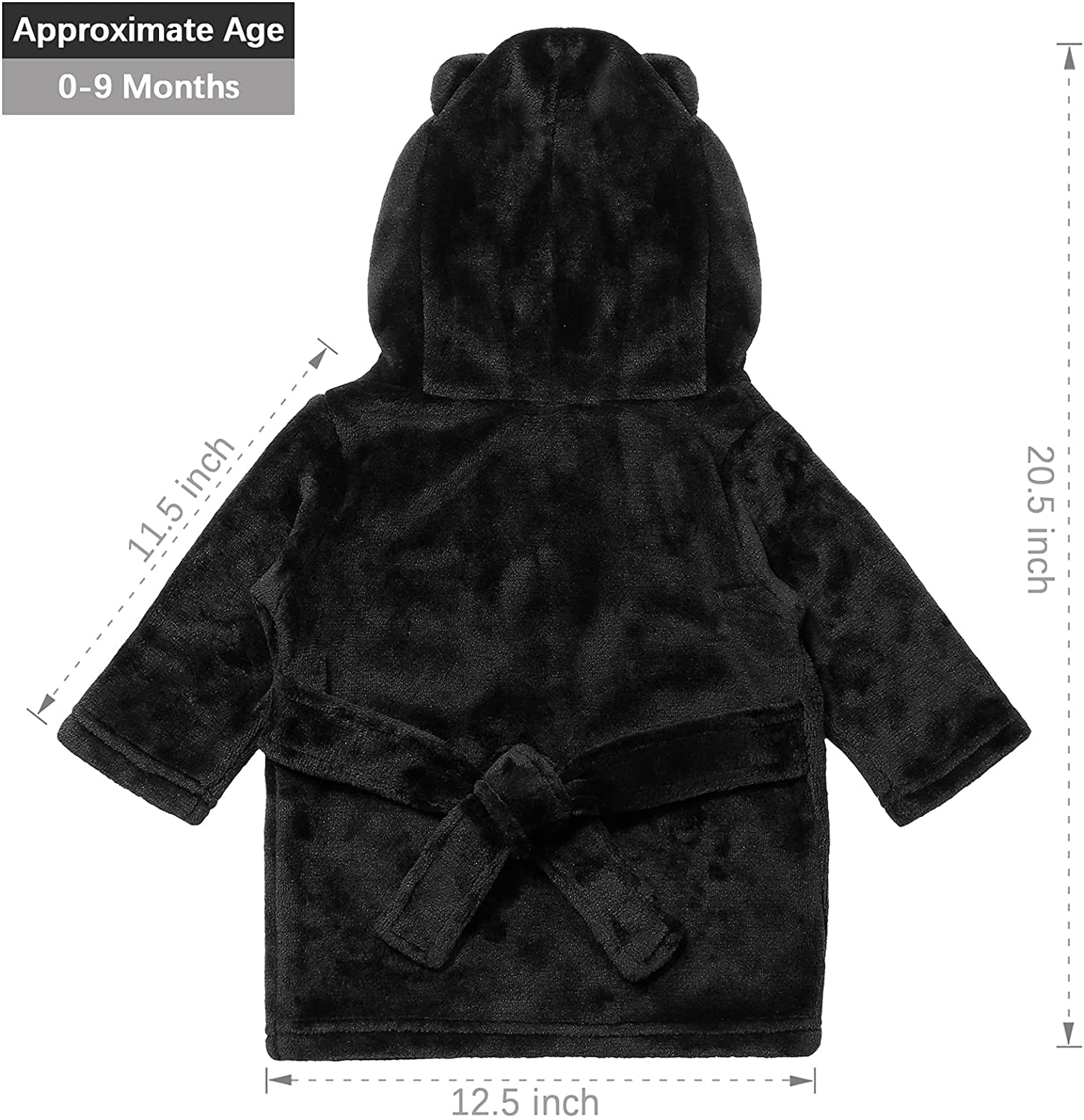 Pro Goleem Unisex Baby-Robe Soft Plush Hooded Bathrobe for Newborn Baby Gifts, One Size, 0-9 Months Apparel & Accessories > Clothing > Sleepwear & Loungewear > Robes Kylie Max