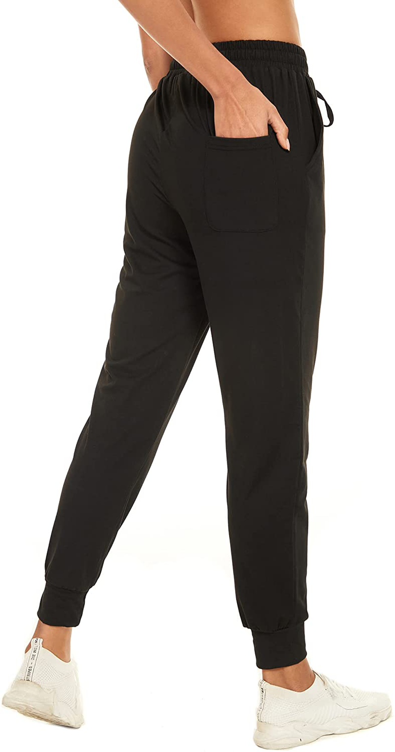 BATHRINS Women Tapered Joggers with Pockets – Casual Yoga High Waist Sweatpants Apparel & Accessories > Clothing > Activewear Kylie Max