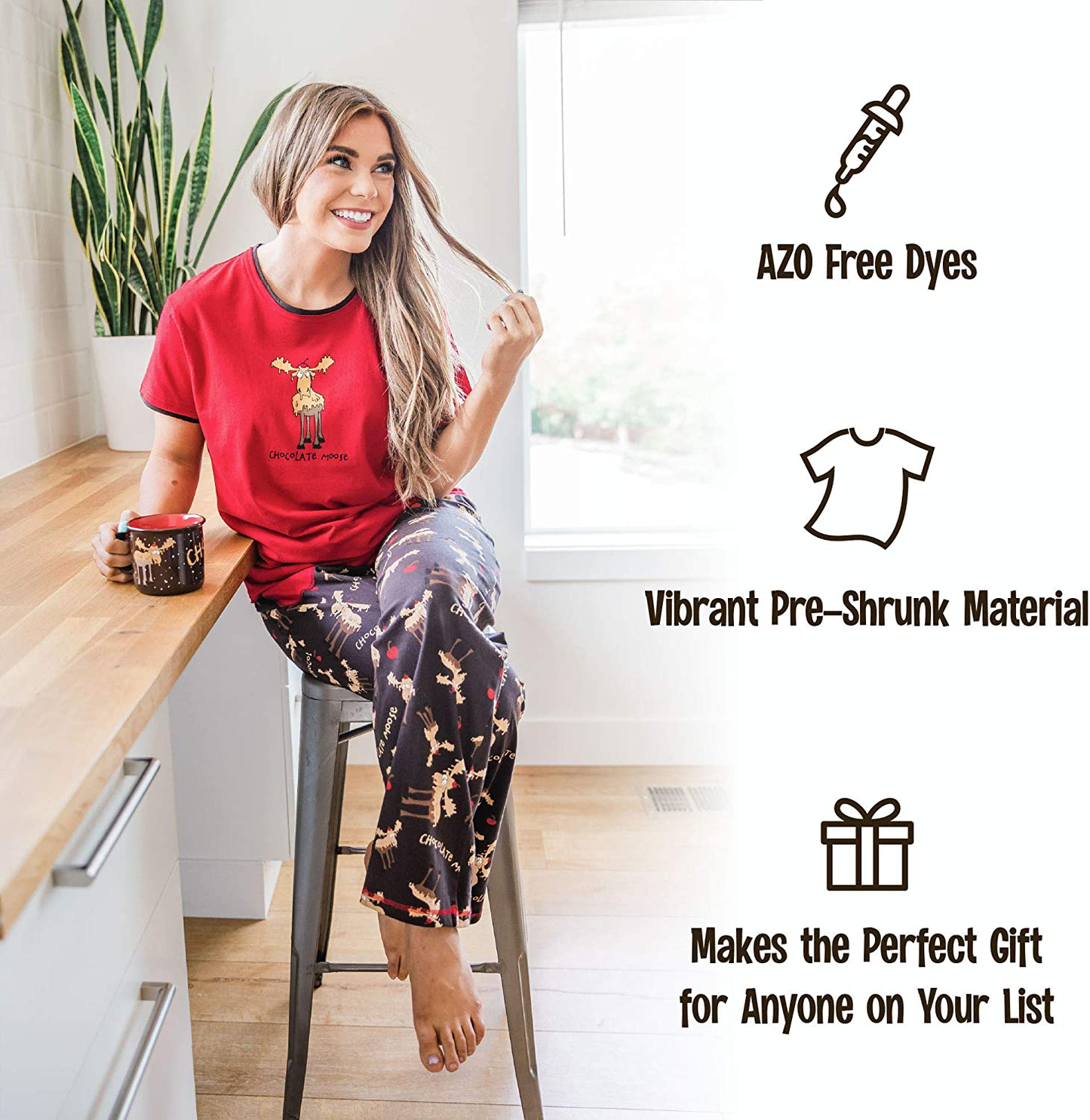 Lazy One Pajamas for Women, Cute Pajama Pants and Top Separates Apparel & Accessories > Clothing > Sleepwear & Loungewear > Pajamas Kylie Max