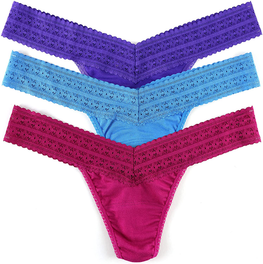 hanky panky, Dream Tencel Modal Low Rise Thong Value 3 Pack, One Size 2-12 Apparel & Accessories > Clothing > Underwear & Socks > Underwear Hanky Panky Epu/Lag/Pk One Size