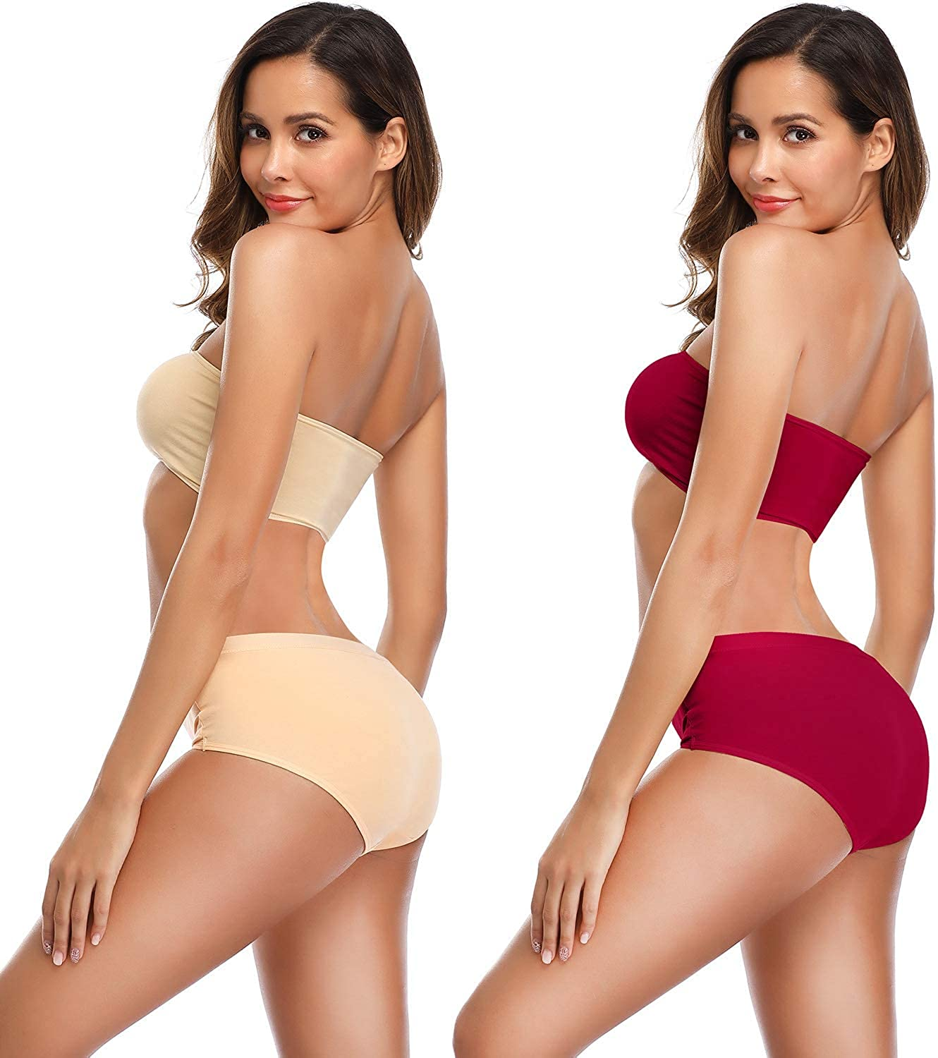 OLIKEME Womens Underwear Mid Waist Full Coverage Breathable Cotton Ladies Briefs Hipster Panties for Women Apparel & Accessories > Clothing > Underwear & Socks > Underwear OLIKEME