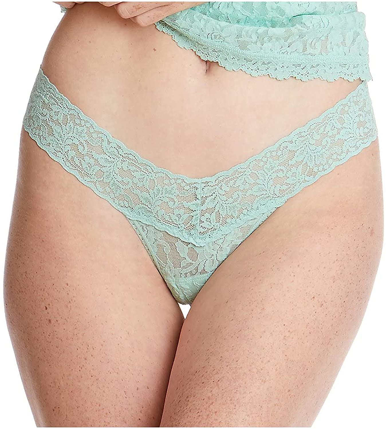 hanky panky, Signature Lace Low Rise Thong, One Size (2-12) Apparel & Accessories > Clothing > Underwear & Socks > Underwear Hanky Panky Women's Intimates Mint Sprig One Size