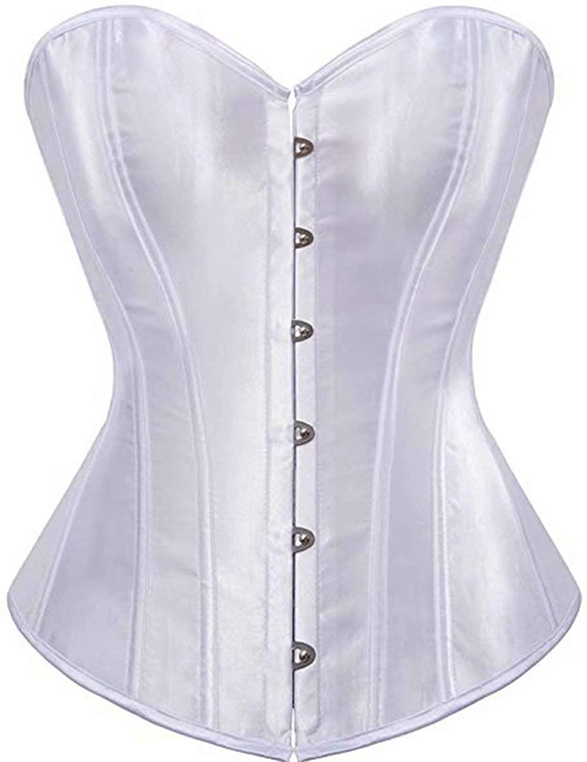 Leather Corsets for Women Bustier Lingerie Top Punk Rock Waist Cincher Basque Halloween Costume Apparel & Accessories > Clothing > Underwear & Socks > Lingerie jutrisujo 808white 6X-Large