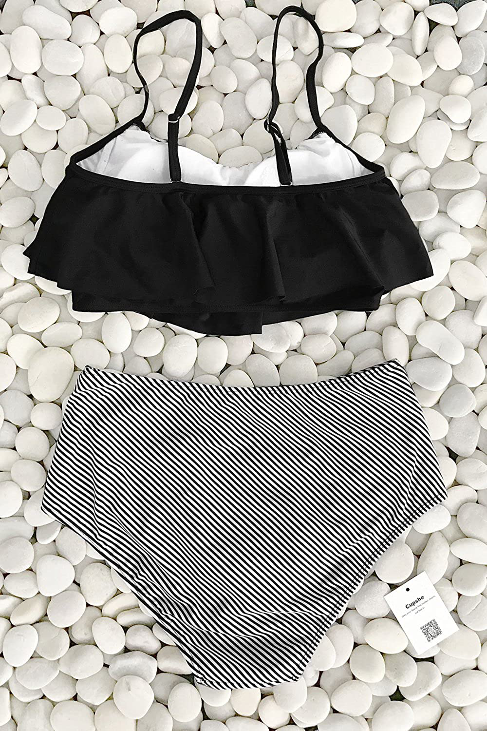 CUPSHE Women'S High Waisted Falbala Bikini Set Kylie Max