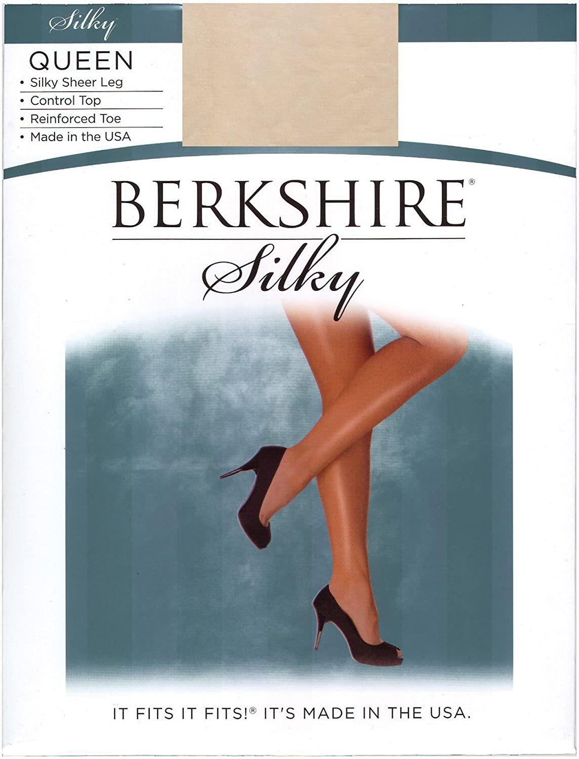 Berkshire Women'S Plus-Size Queen Silky Sheer Control Top Pantyhose - Reinforced Toe Apparel & Accessories > Clothing > Underwear & Socks > Shapewear Berkshire Linen 5X-6X