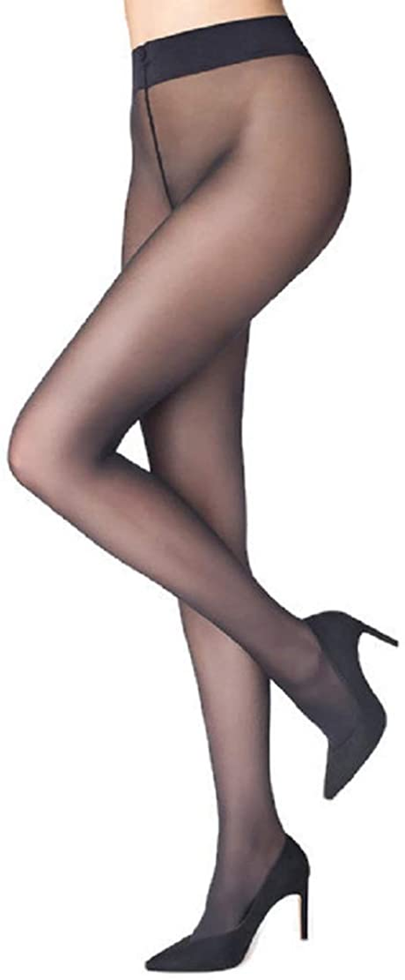 Marilyn Naked Luxe Silky Tights 40 Denier - Made in Europe Apparel & Accessories > Clothing > Underwear & Socks > Shapewear MARILYN Black 2