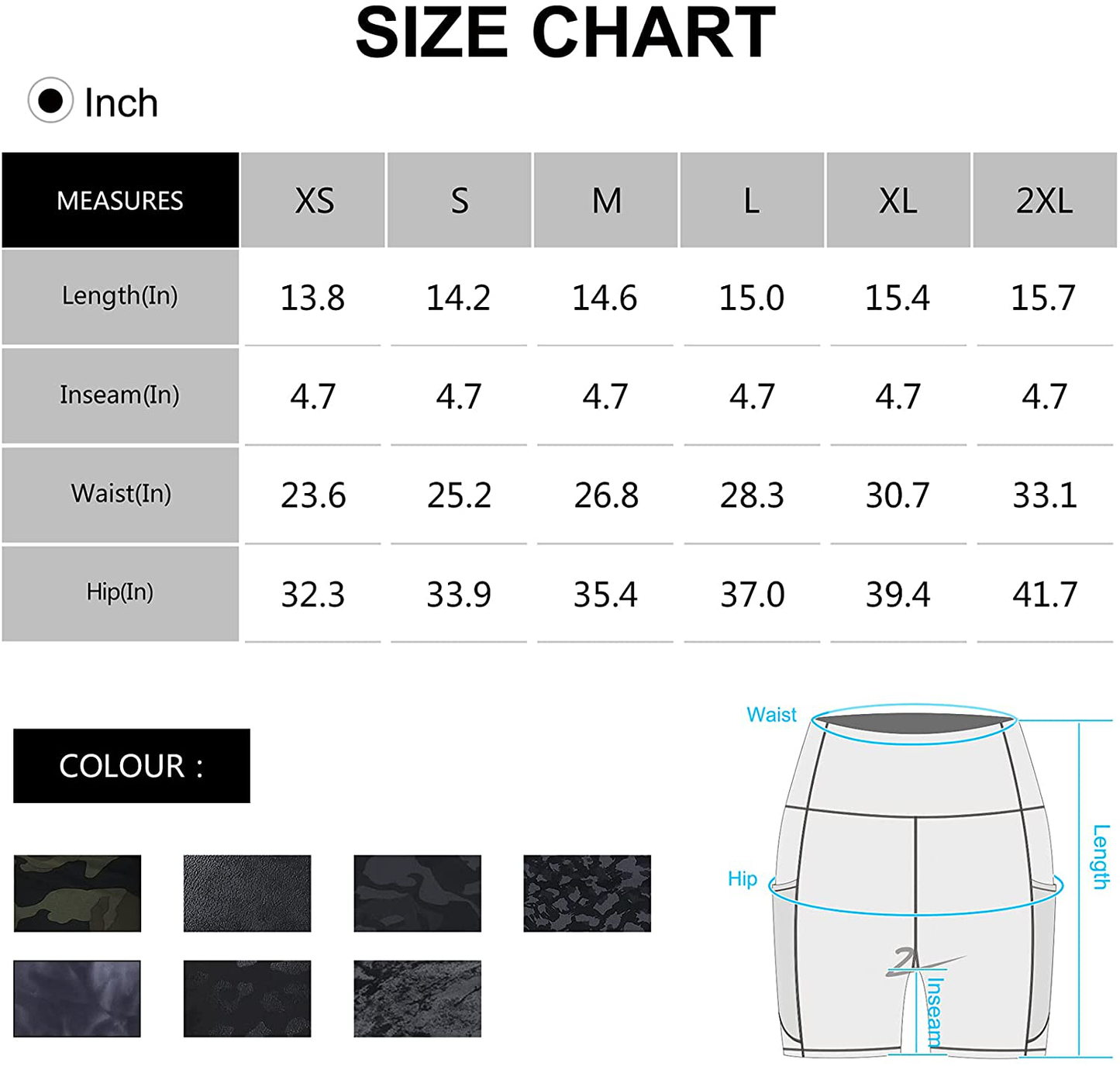 Dragon Fit High Waist Yoga Shorts for Women with 2 Side Pockets Tummy Control Running Home Workout Shorts Apparel & Accessories > Clothing > Shorts Kylie Max