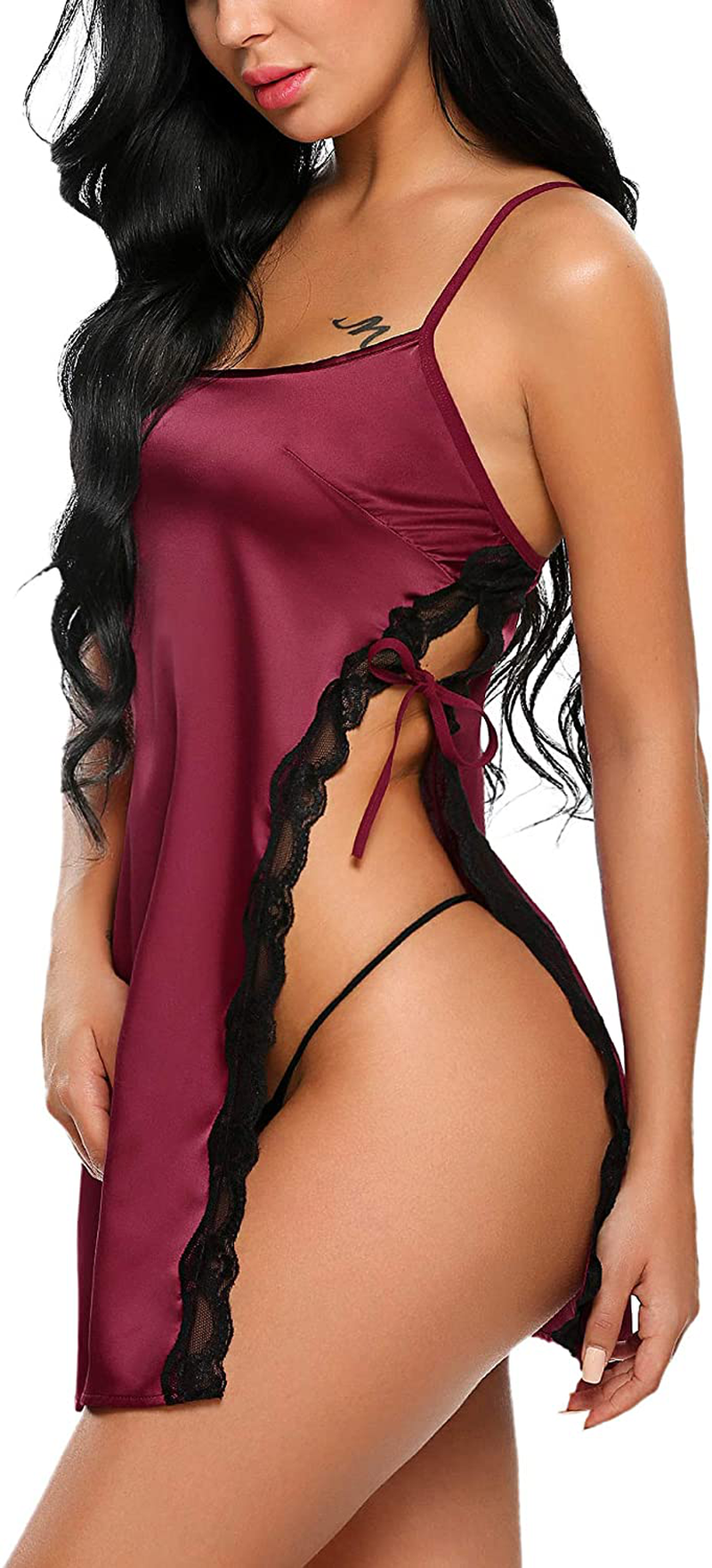 Avidlove Women Babydoll for Women Satin Nightwear Lace Chemise Sexy Nightgown Apparel & Accessories > Clothing > Underwear & Socks > Lingerie Kylie Max