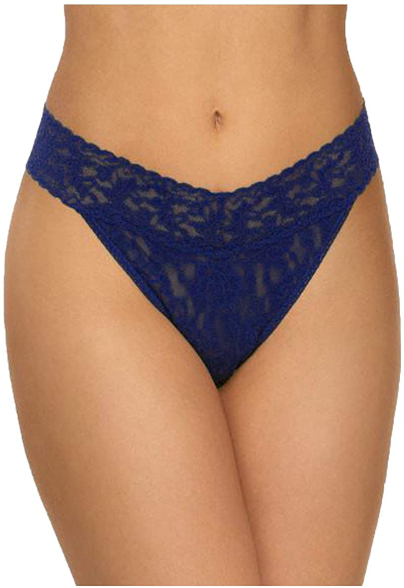 hanky panky Women's Signature Lace Original Rise Thong Apparel & Accessories > Clothing > Underwear & Socks > Underwear Hanky Panky Navy