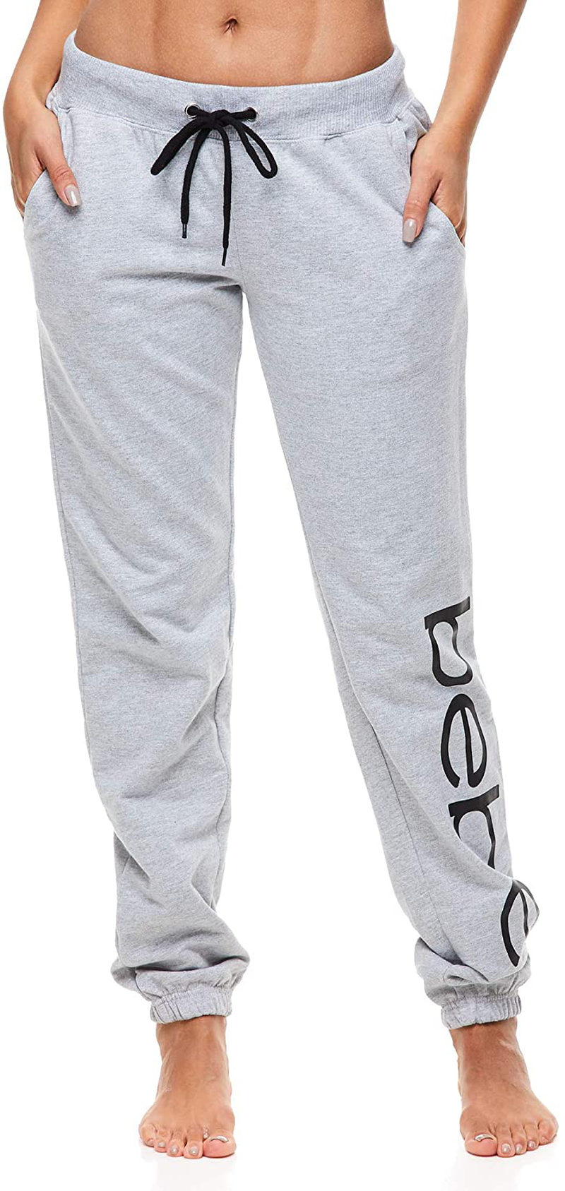 Bebe Womens Sweatpants French Terry Jogger Lounge Sleep Pajamas Apparel & Accessories > Clothing > Activewear Kylie Max