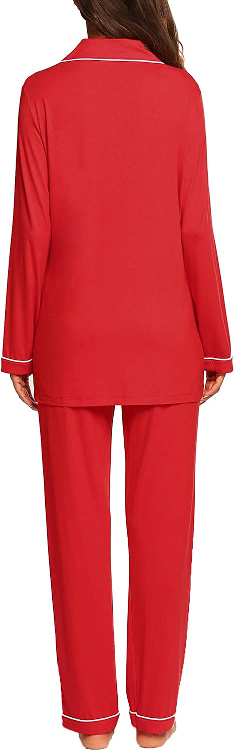 Ekouaer Pajamas Set Long Sleeve Sleepwear Womens Button down Nightwear Soft Pj Lounge Sets XS-XXL Apparel & Accessories > Clothing > Sleepwear & Loungewear > Pajamas Kylie Max