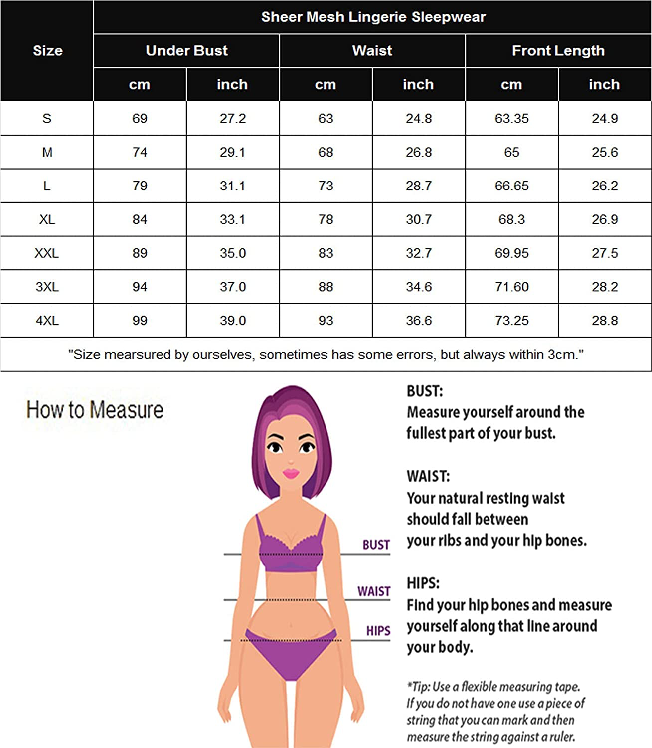 Avidlove Women Lingerie Babydoll Lace Nightgown Mesh Chemise Boudoir Nighty Apparel & Accessories > Clothing > Underwear & Socks > Lingerie Kylie Max