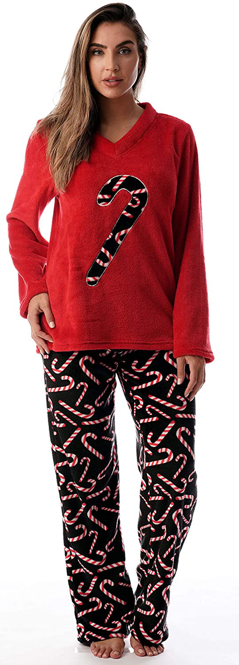 Just Love Plush Pajama Sets for Women Apparel & Accessories > Clothing > Sleepwear & Loungewear > Pajamas Just Love Red - Candy Cane Small