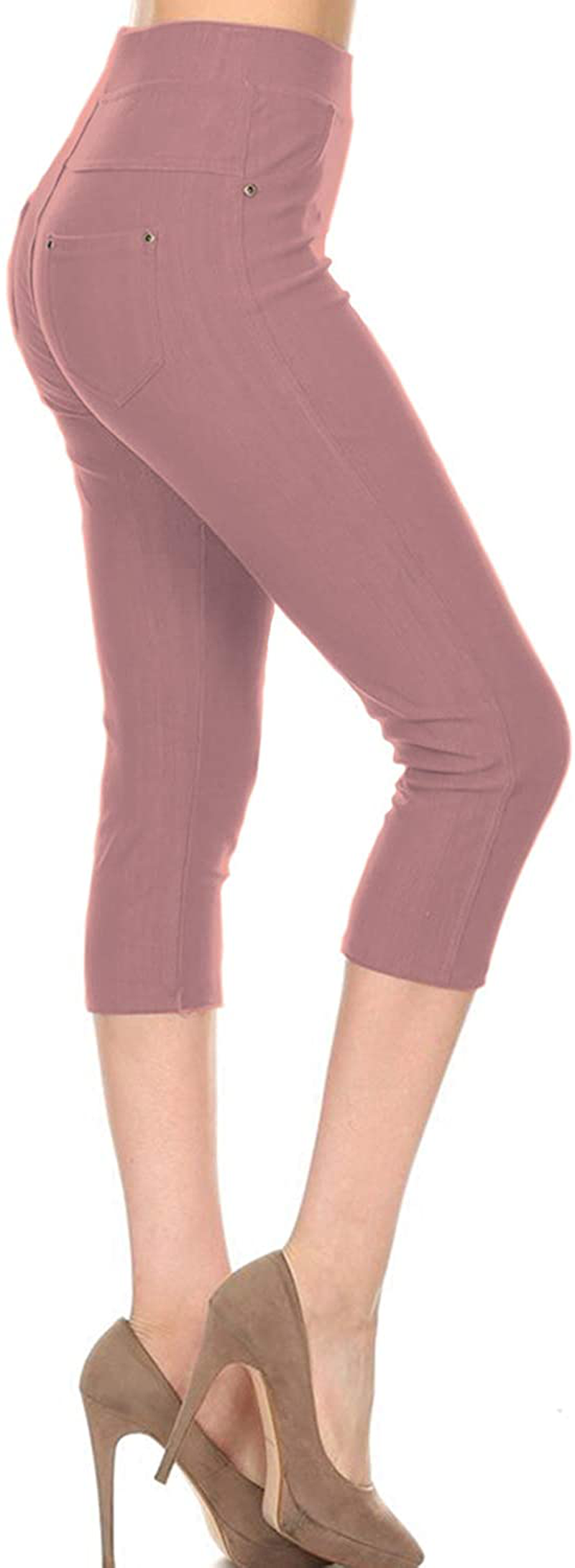Leggings Depot Premium Quality Women's Cotton Blend Stretch Pull-on Jeggings with Pockets Apparel & Accessories > Clothing > Activewear LEGGINGS DEPOT