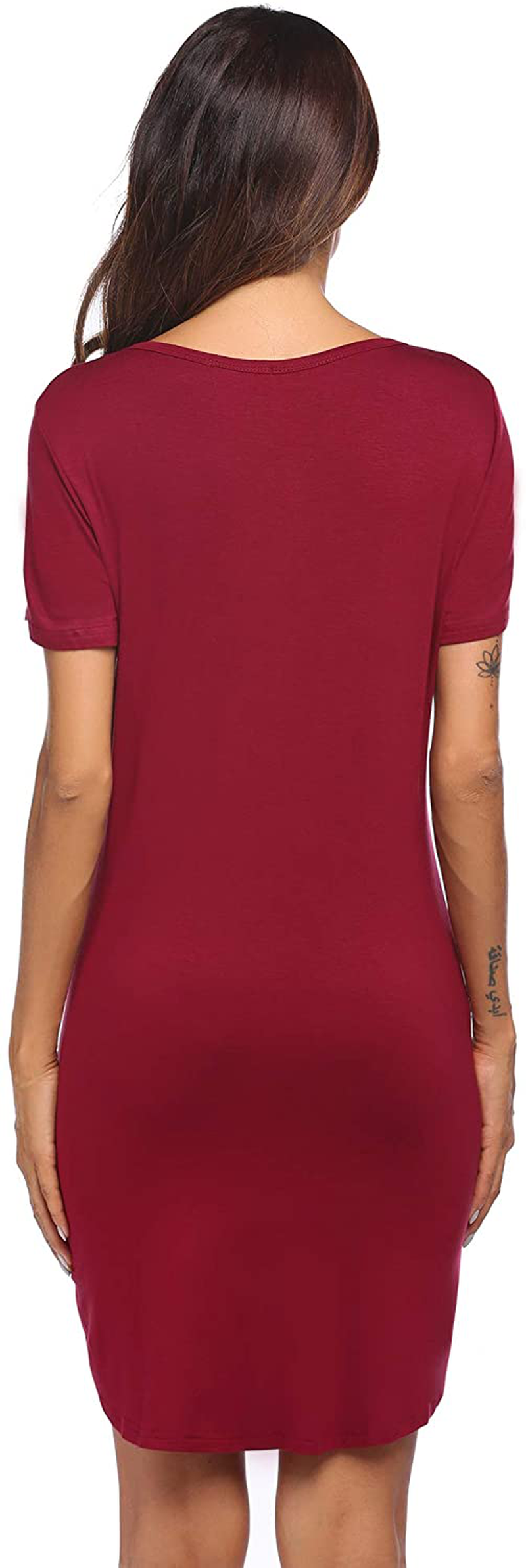 Ekouaer Women'S Nightgown Sleep Nightshirt Sleepshirt Button down Pajama Dress Sleepwear Apparel & Accessories > Clothing > Sleepwear & Loungewear > Nightgowns Kylie Max