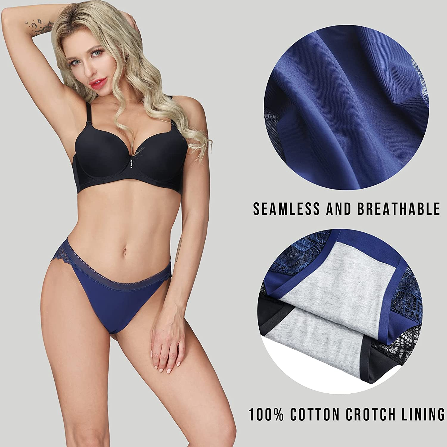 Talanes Women’S High Waisted Lace Underwear Sexy, Ladies Cheeky Lacy Panties Briefs , Soft Full Coverage Panty Multipack Apparel & Accessories > Clothing > Underwear & Socks > Underwear Talanes