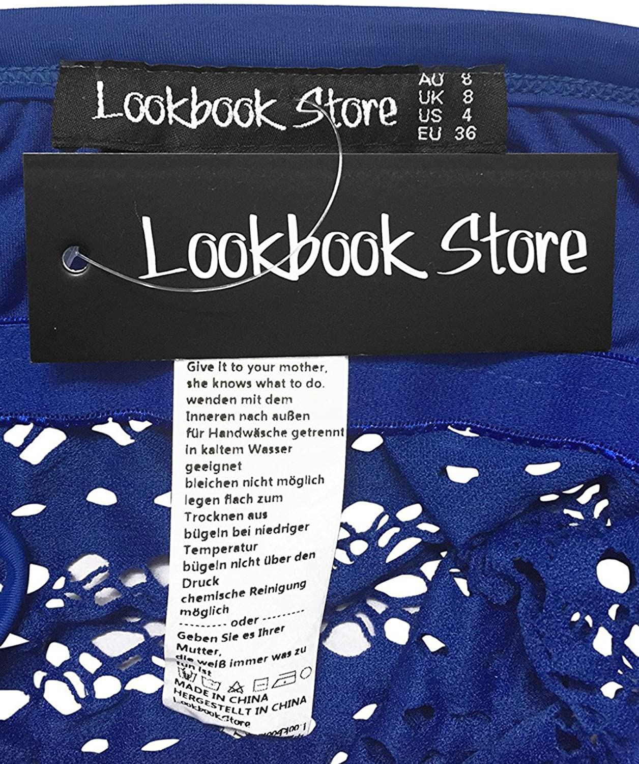 Lookbookstore Women'S Crochet Lace Halter Straps Swimsuits Bathing Suit US 0-16 Apparel & Accessories > Clothing > Swimwear Kylie Max