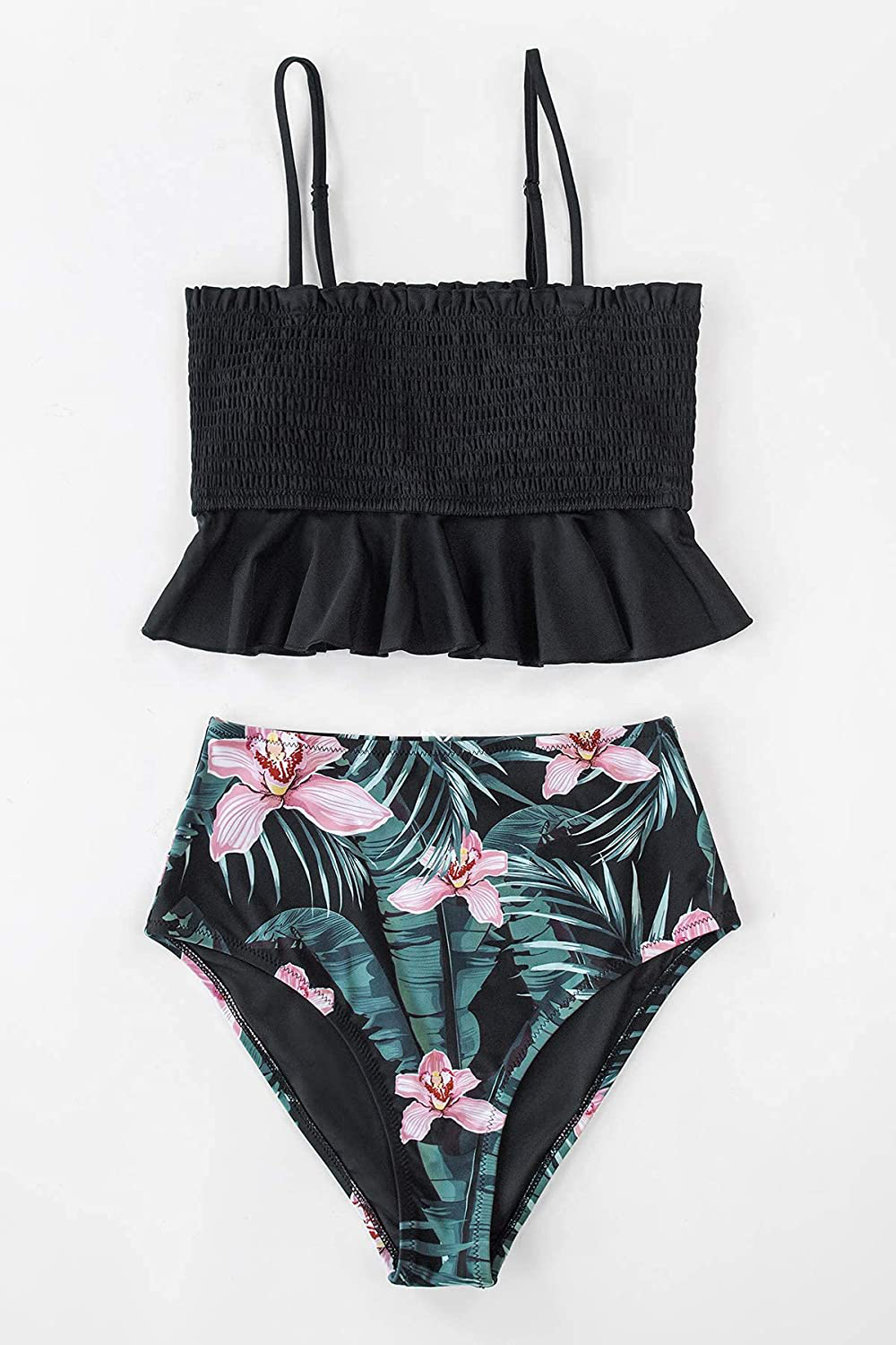 CUPSHE Women'S High Waist Bikini Swimsuit Ruffle Two Piece Bathing Suit Kylie Max