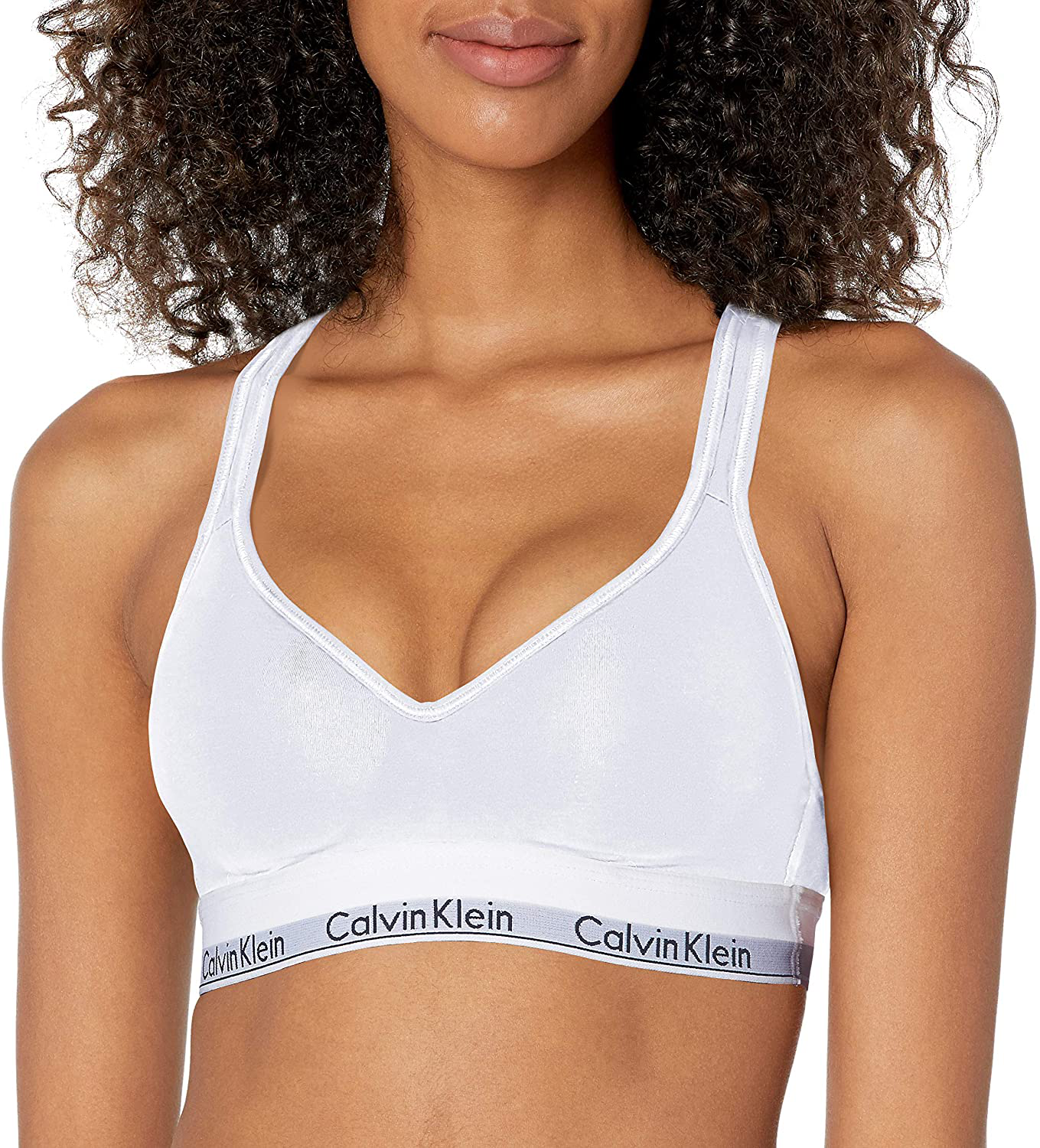 Calvin Klein Women’s Modern Cotton Lightly Lined Bralette Apparel & Accessories > Clothing > Underwear & Socks > Bras Calvin Klein White Small