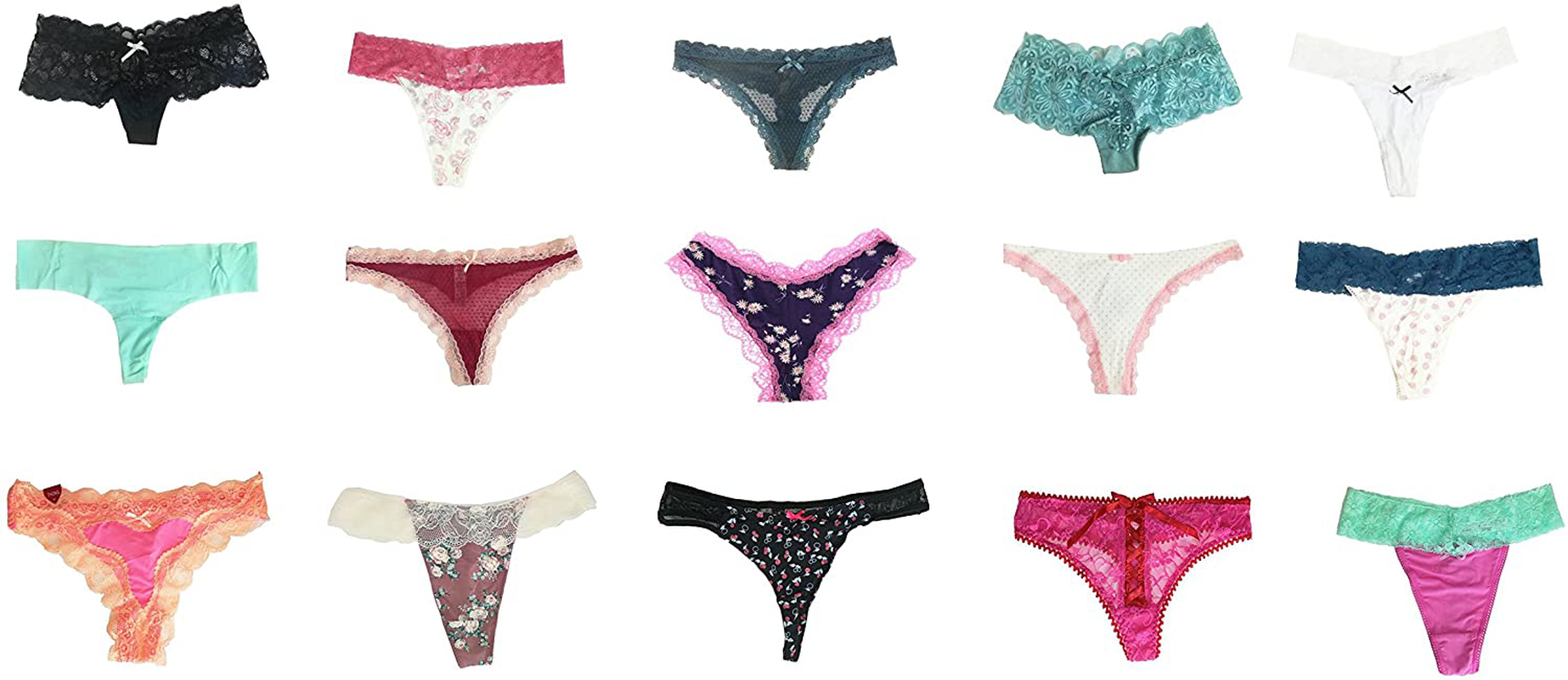 Jooniyaa Women Variety of Underwear Pack T-Back Thong G-String Panties Apparel & Accessories > Clothing > Underwear & Socks > Underwear jooniyaa