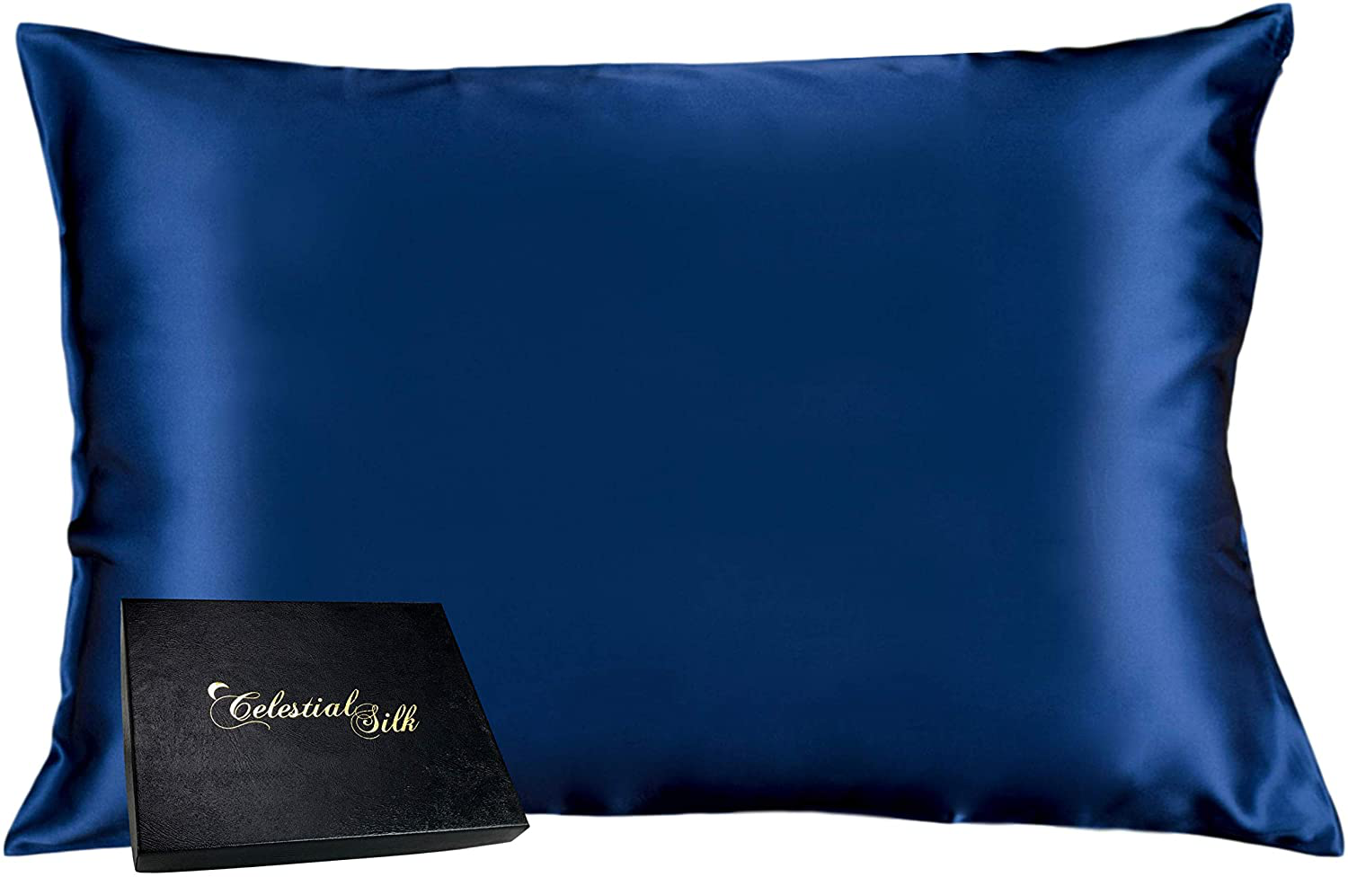 Celestial Silk 100% Pure Mulberry Silk Pillowcase Premium 25 Momme for Hair and Skin, Hypoallergenic Charmeuse Silk Weave on Both Sides - Hidden Zipper Closure (King, Vintage Pink) Arts & Entertainment > Party & Celebration > Gift Giving Celestial Silk Navy Blue King