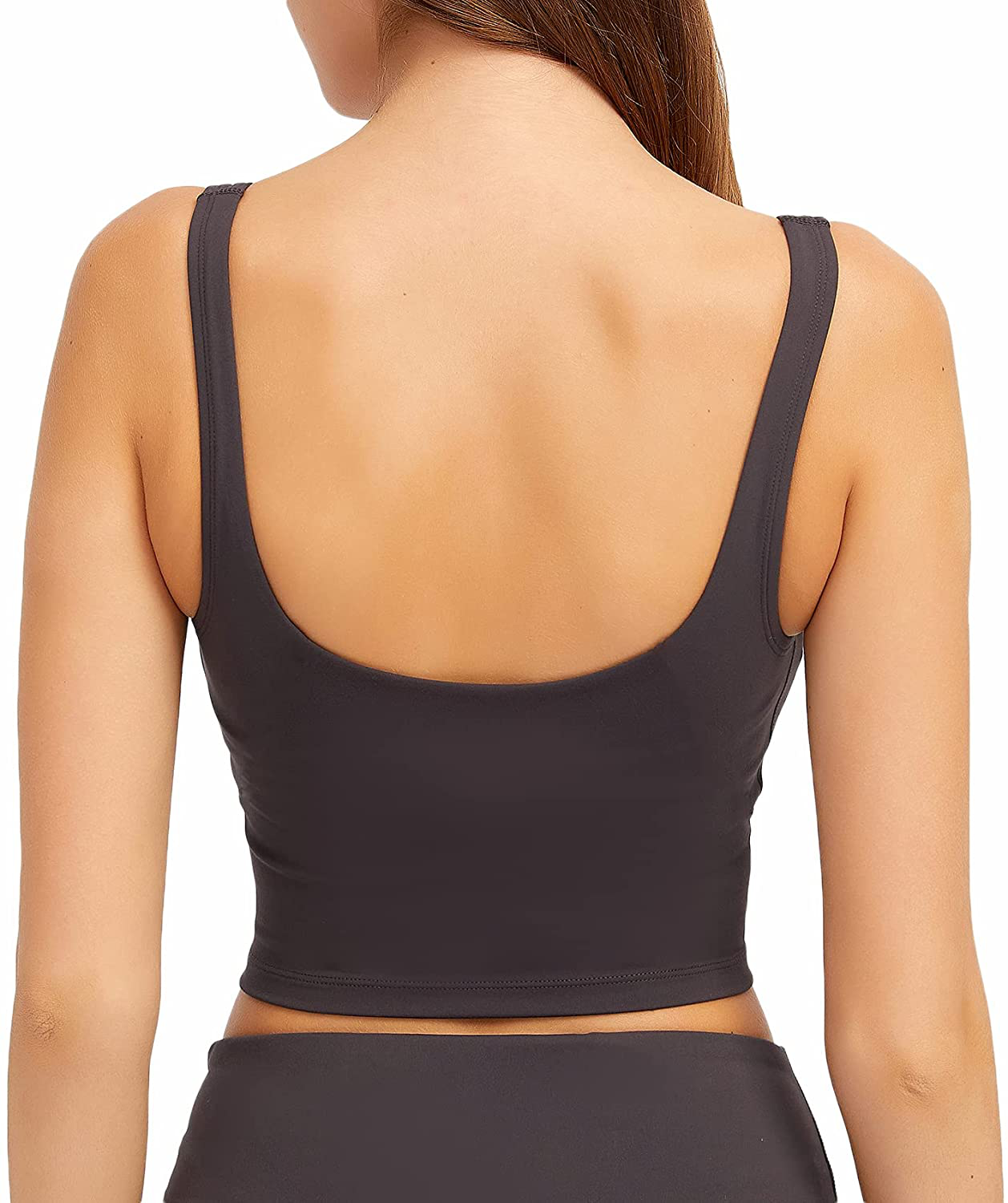 Lemedy Women Sports Bra Longline Crop Tank Top Padded Workout Running Yoga Apparel & Accessories > Clothing > Underwear & Socks > Bras Kylie Max