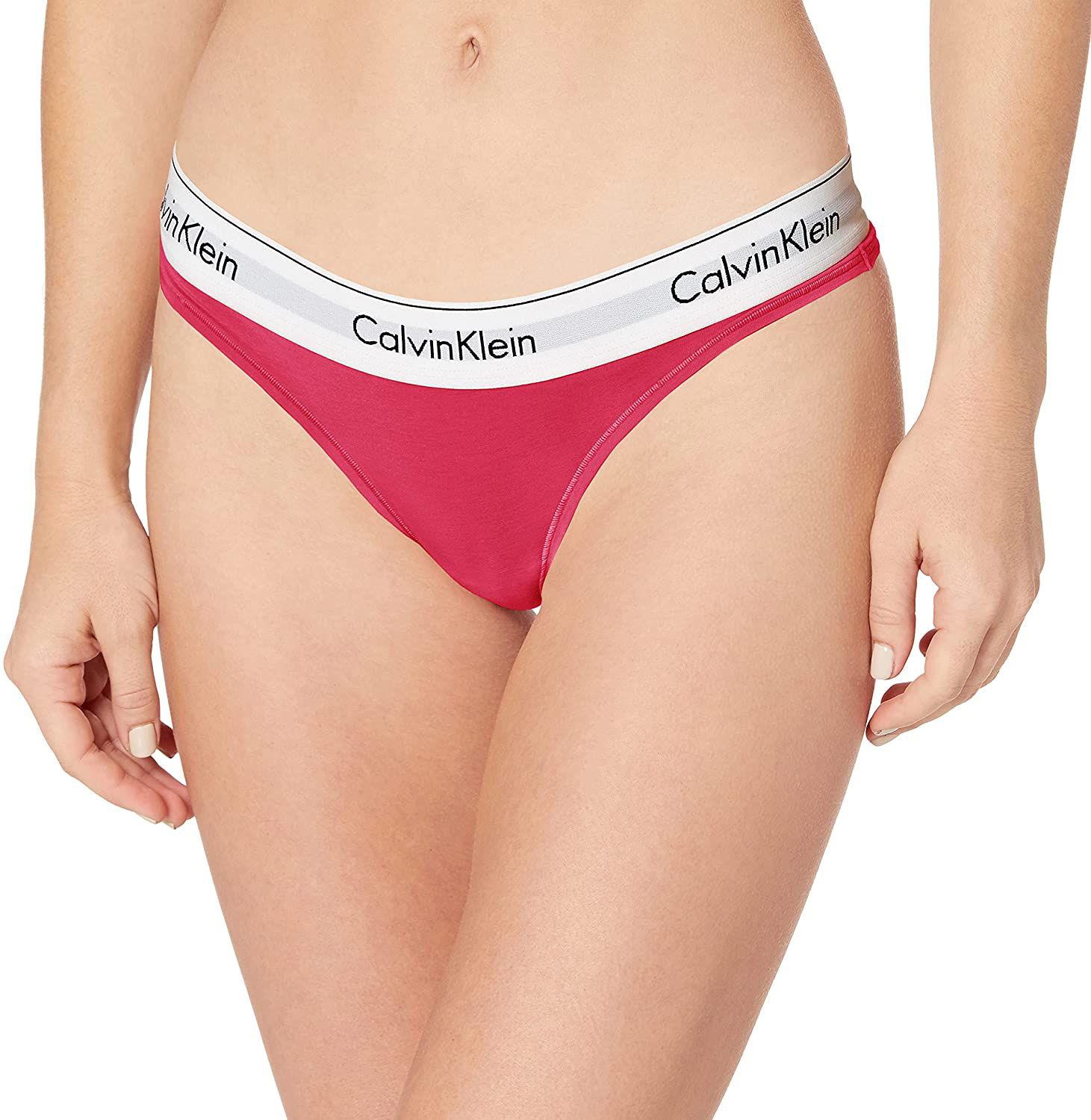 Calvin Klein Women's Modern Cotton Thong Panty Apparel & Accessories > Clothing > Underwear & Socks > Underwear Calvin Klein Party Pink X-Small