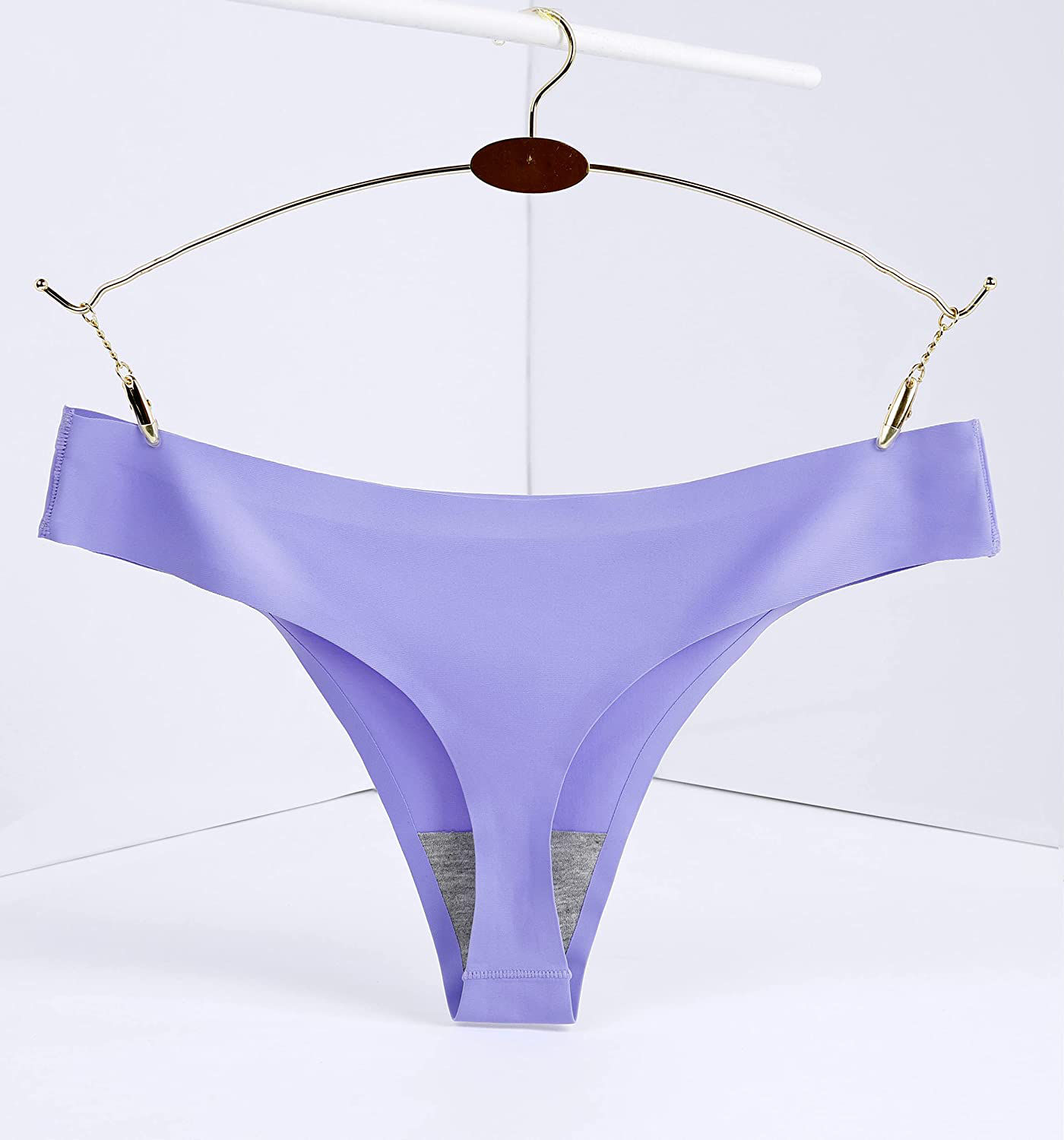 CRISAN Seamless Thongs for Women Nylon No Show Thong Underwear Women 6 Pack Apparel & Accessories > Clothing > Underwear & Socks > Underwear CRISAN