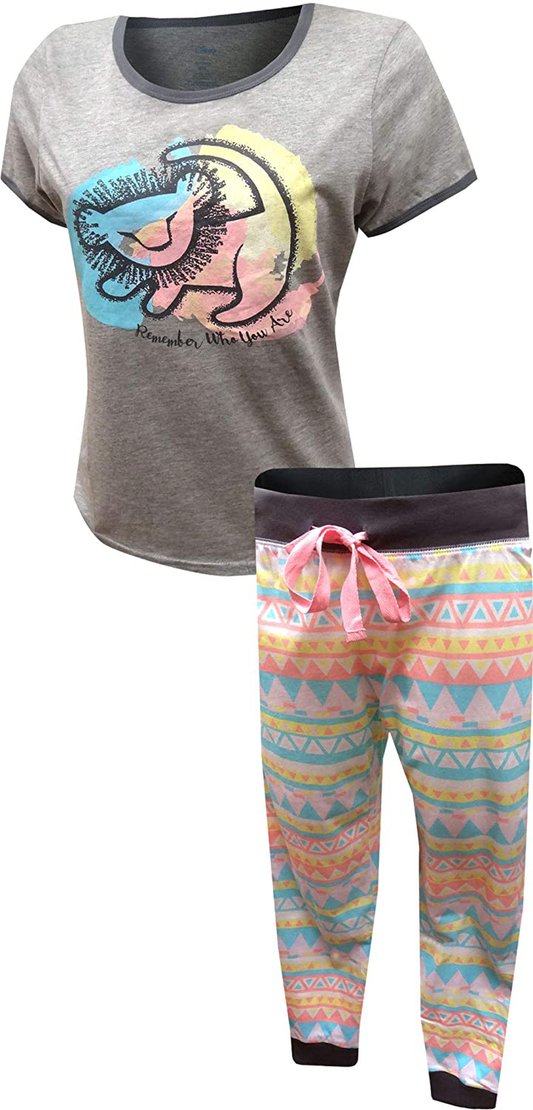 Disney Women's Lion King Remember Who You are Pastel Jogger Pajama Set Apparel & Accessories > Clothing > Sleepwear & Loungewear > Pajamas Disney