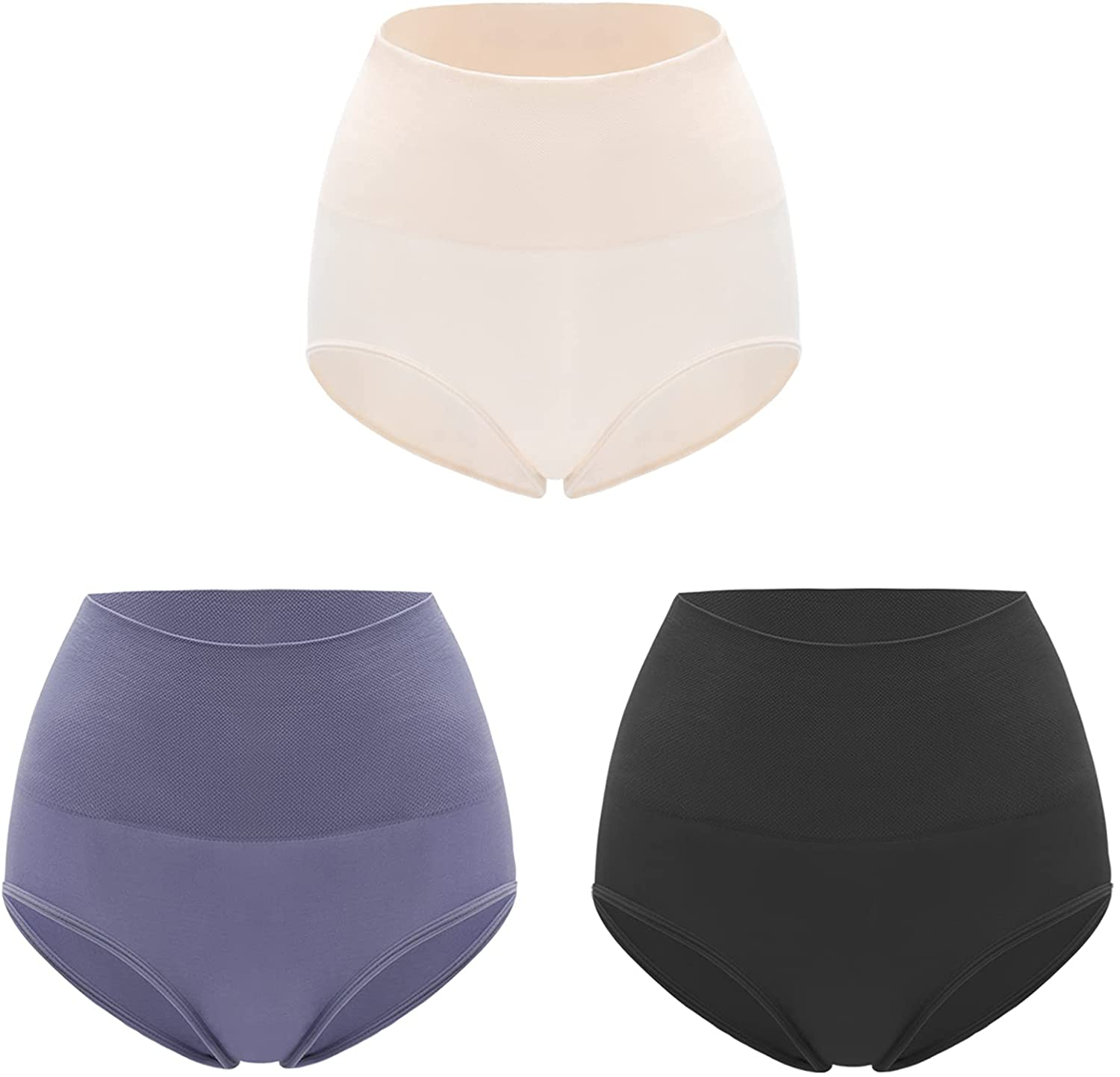 Talanes Women’S High Waisted Lace Underwear Sexy, Ladies Cheeky Lacy Panties Briefs , Soft Full Coverage Panty Multipack Apparel & Accessories > Clothing > Underwear & Socks > Underwear Talanes High Waisted-black/Purple/Skin Medium-Large