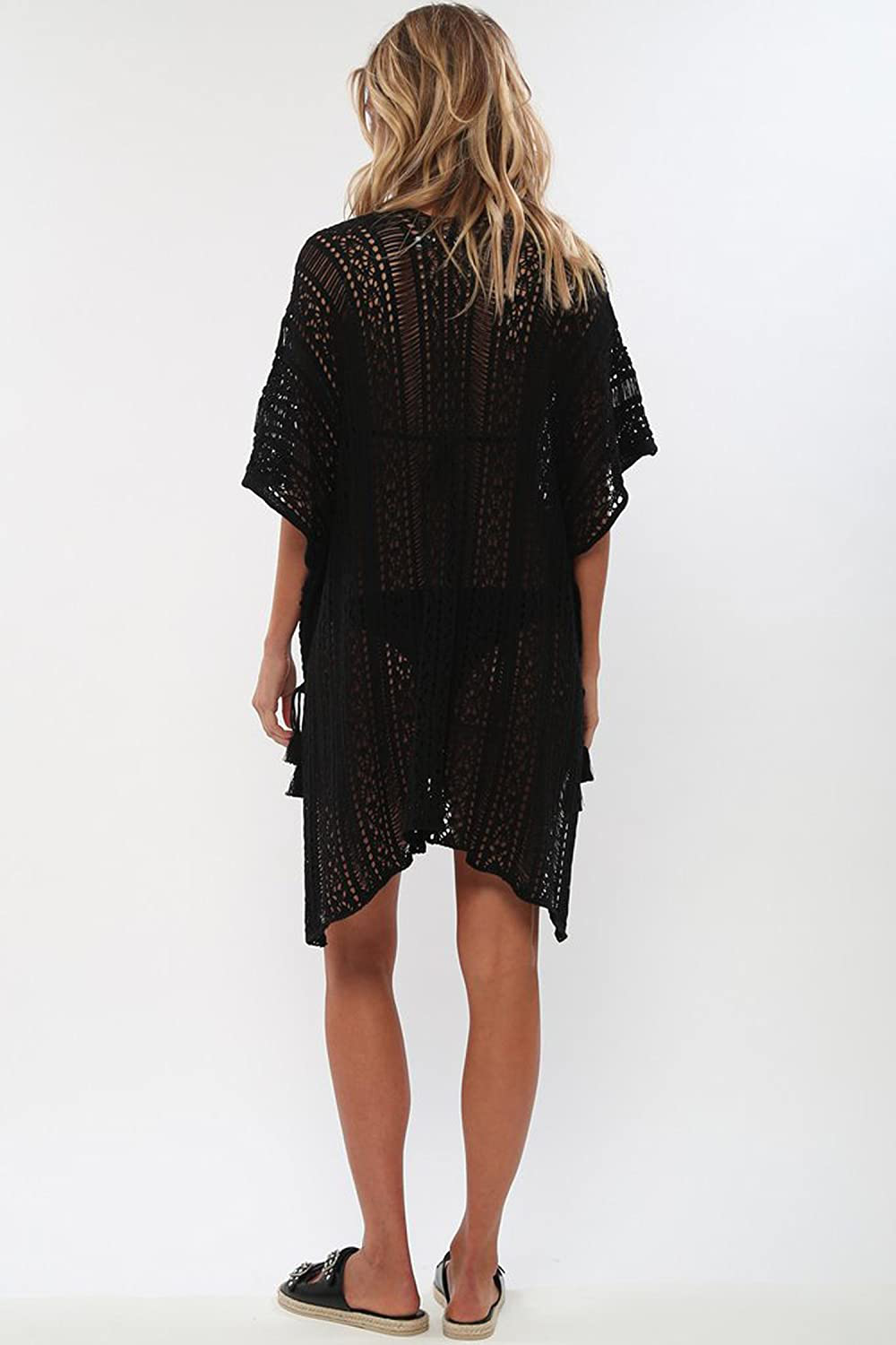 Wander Agio Beach Swimsuit for Women Sleeve Coverups Bikini Cover up Net Apparel & Accessories > Clothing > Swimwear Kylie Max