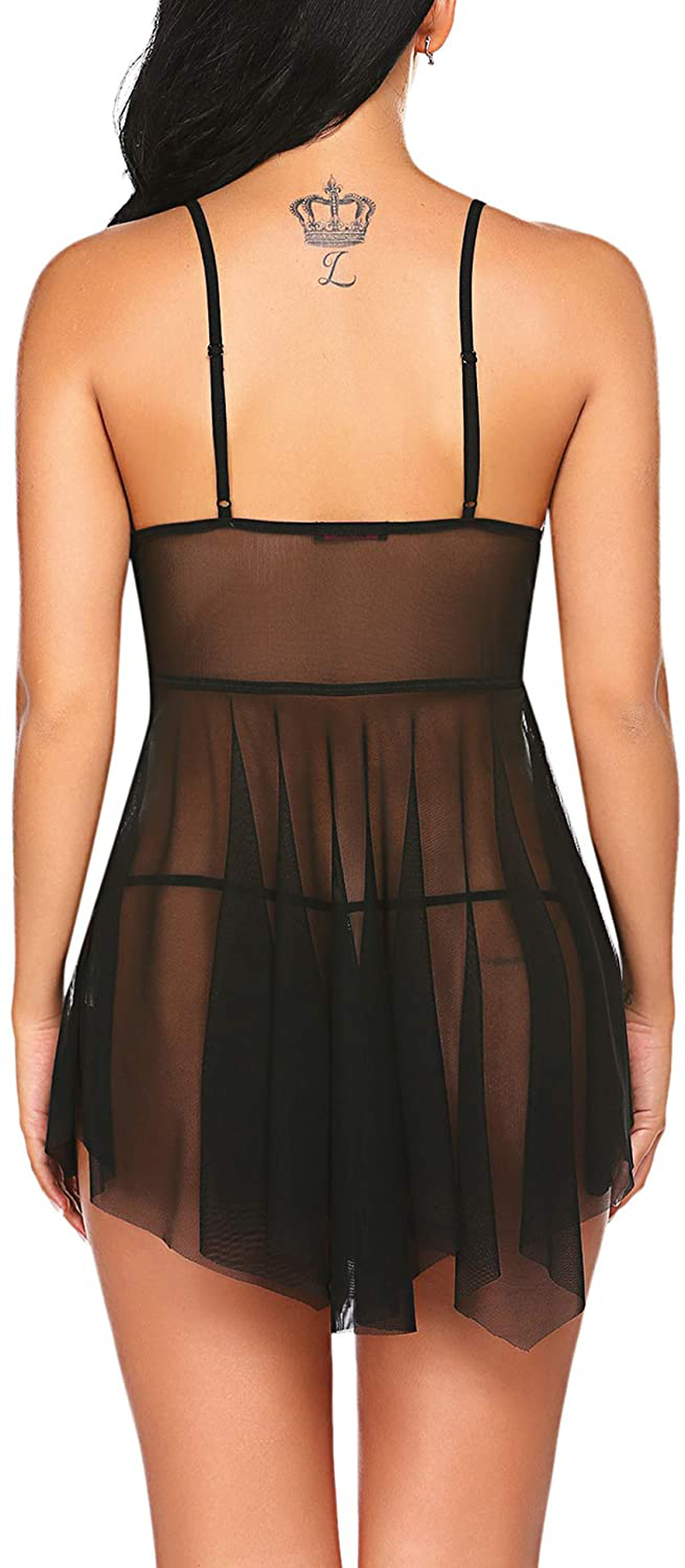 Avidlove Babydoll Lingerie for Women Lace Negligee Lingerie Sexy Boudoir Outfits V-Neck Sleepwear Apparel & Accessories > Clothing > Underwear & Socks > Lingerie Kylie Max