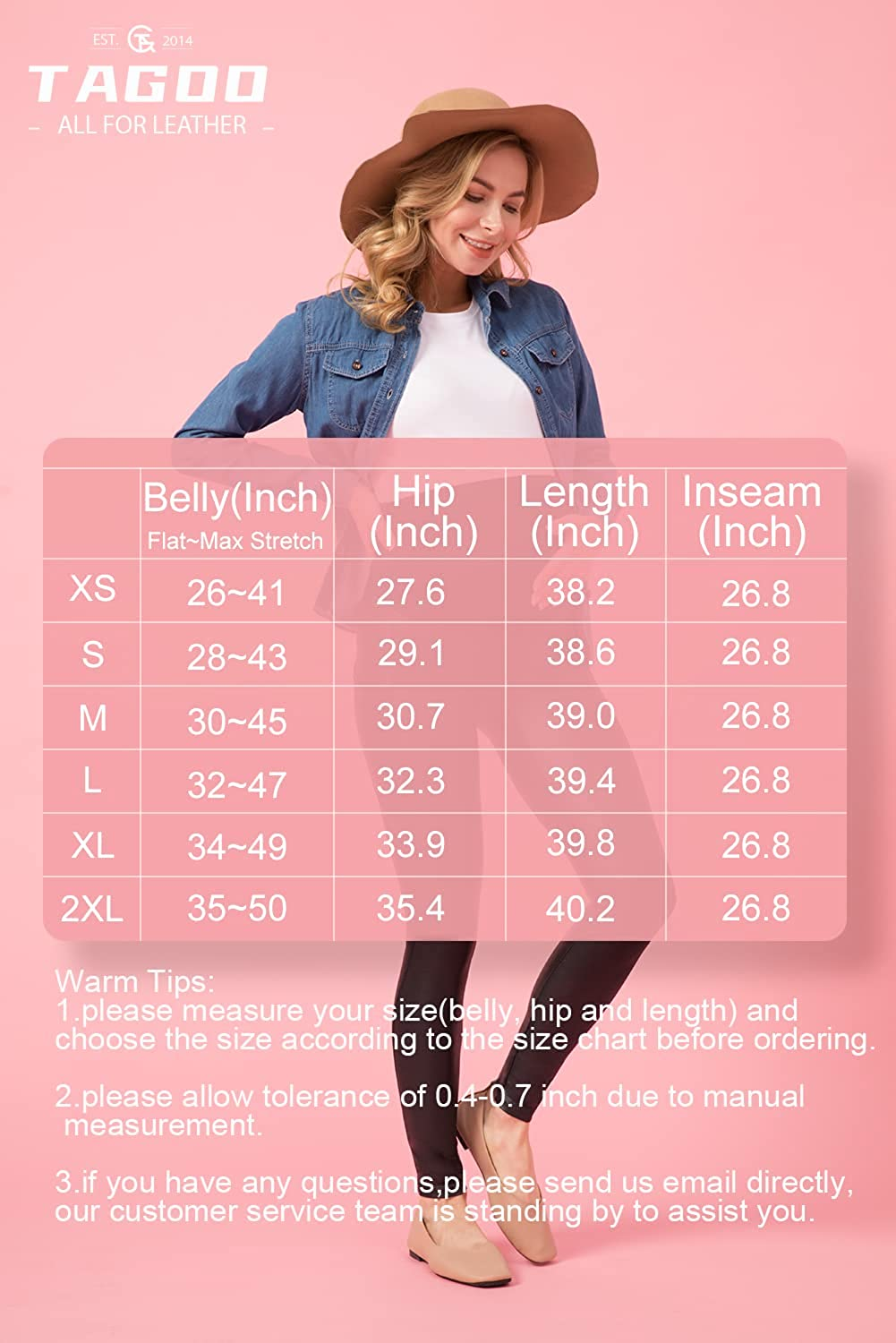 Tagoo Faux Leather Maternity Leggings over the Belly Pregnancy Workout Yoga Pants with Pockets Maternity Clothes Apparel & Accessories > Clothing > Underwear & Socks > Shapewear Tagoo