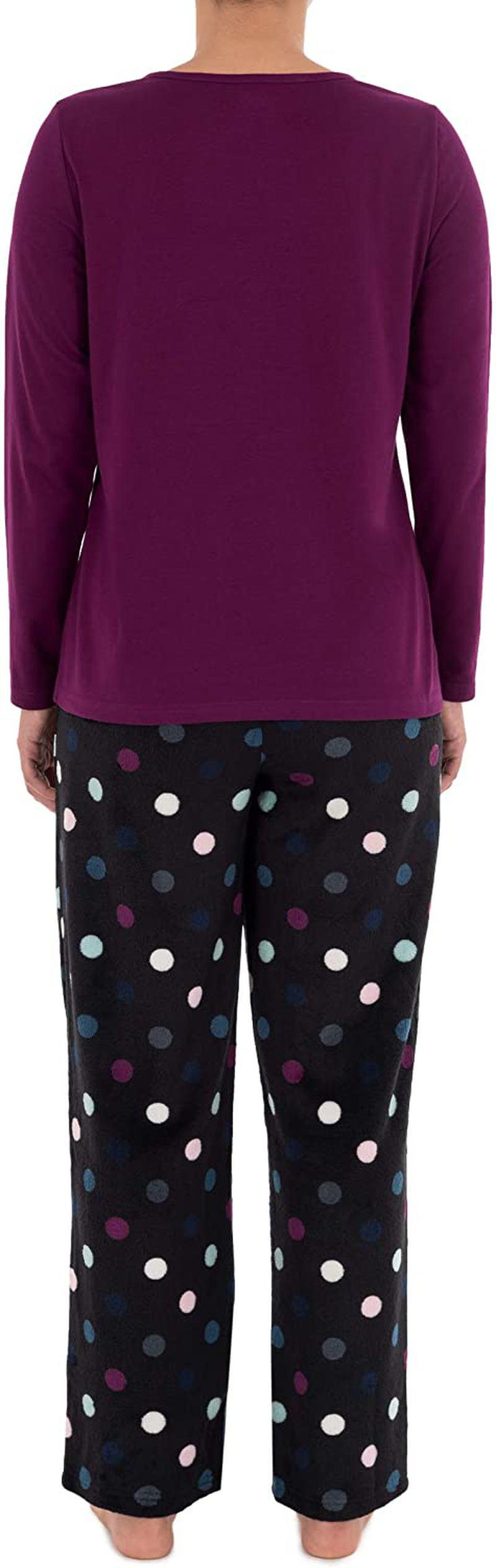 Fruit of the Loom Women's Sueded Jersey Crew Top and Fleece Pant Sleep Set Apparel & Accessories > Clothing > Sleepwear & Loungewear > Pajamas Fruit of the Loom