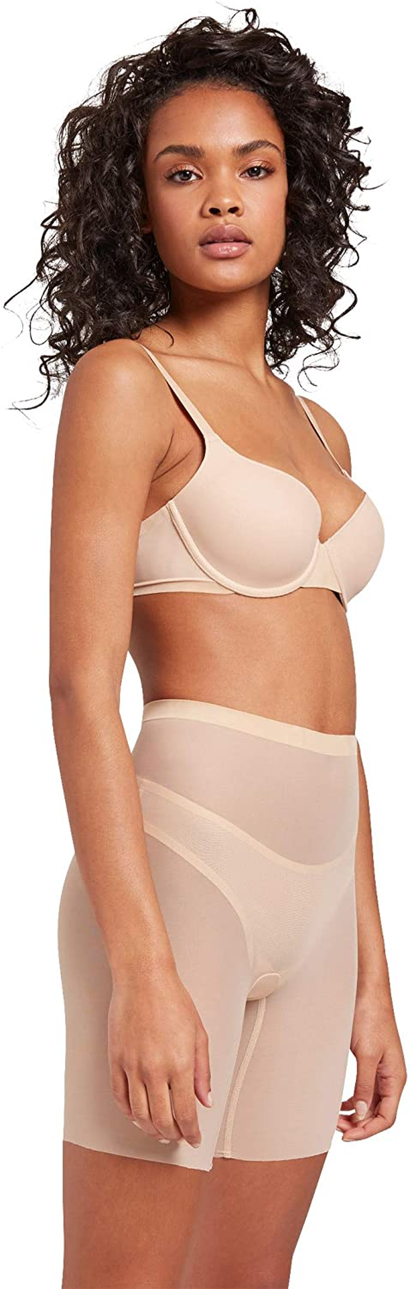 Wolford Women'S Tulle Control Shorts Apparel & Accessories > Clothing > Underwear & Socks > Shapewear Wolford Nude 44