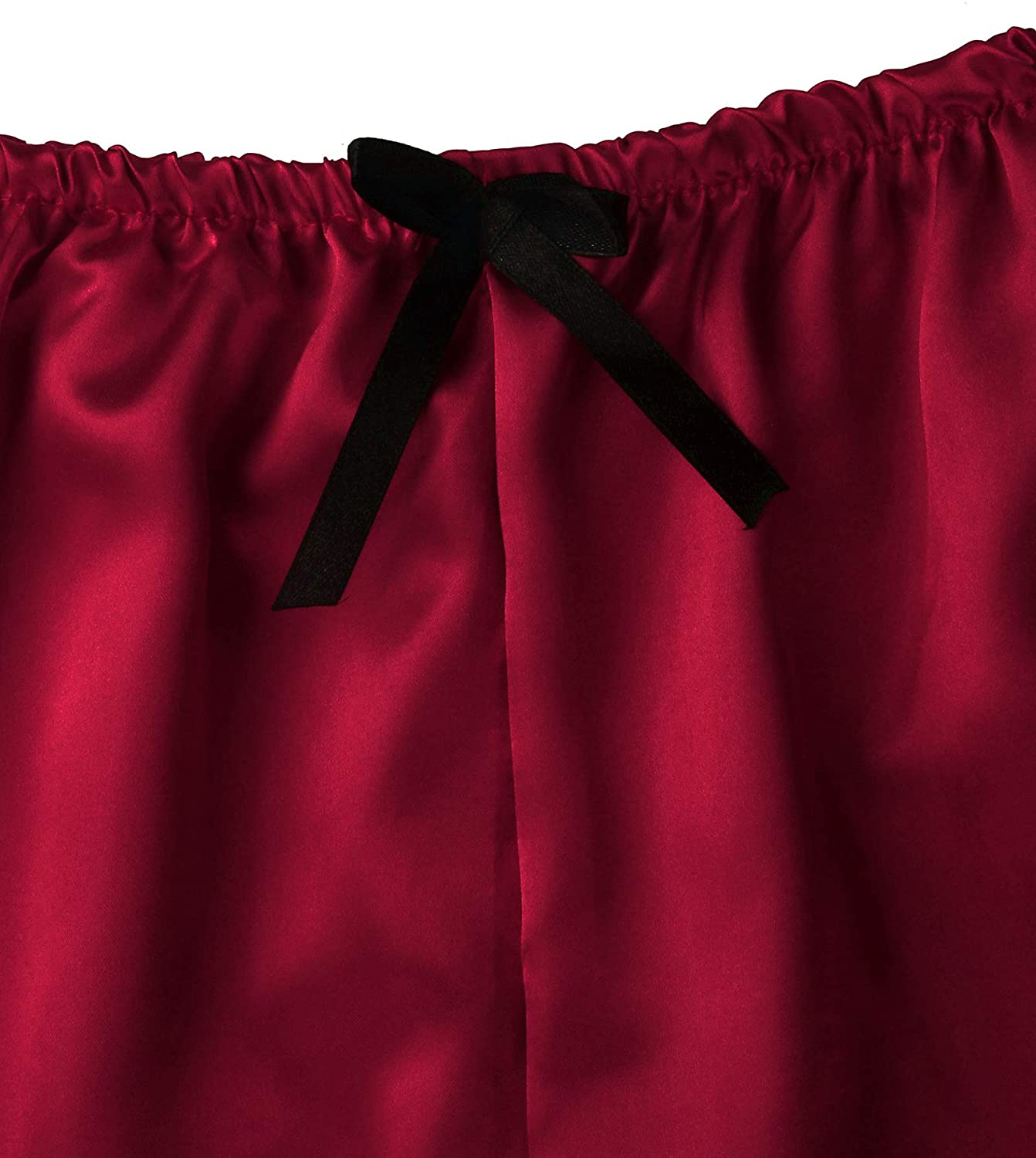TAKOYI Women'S Sexy Lace 3 Piece Satin Robe and Pajama Set Cami Top Lingerie with Robe Camisole Shorts Apparel & Accessories > Clothing > Sleepwear & Loungewear Kylie Max