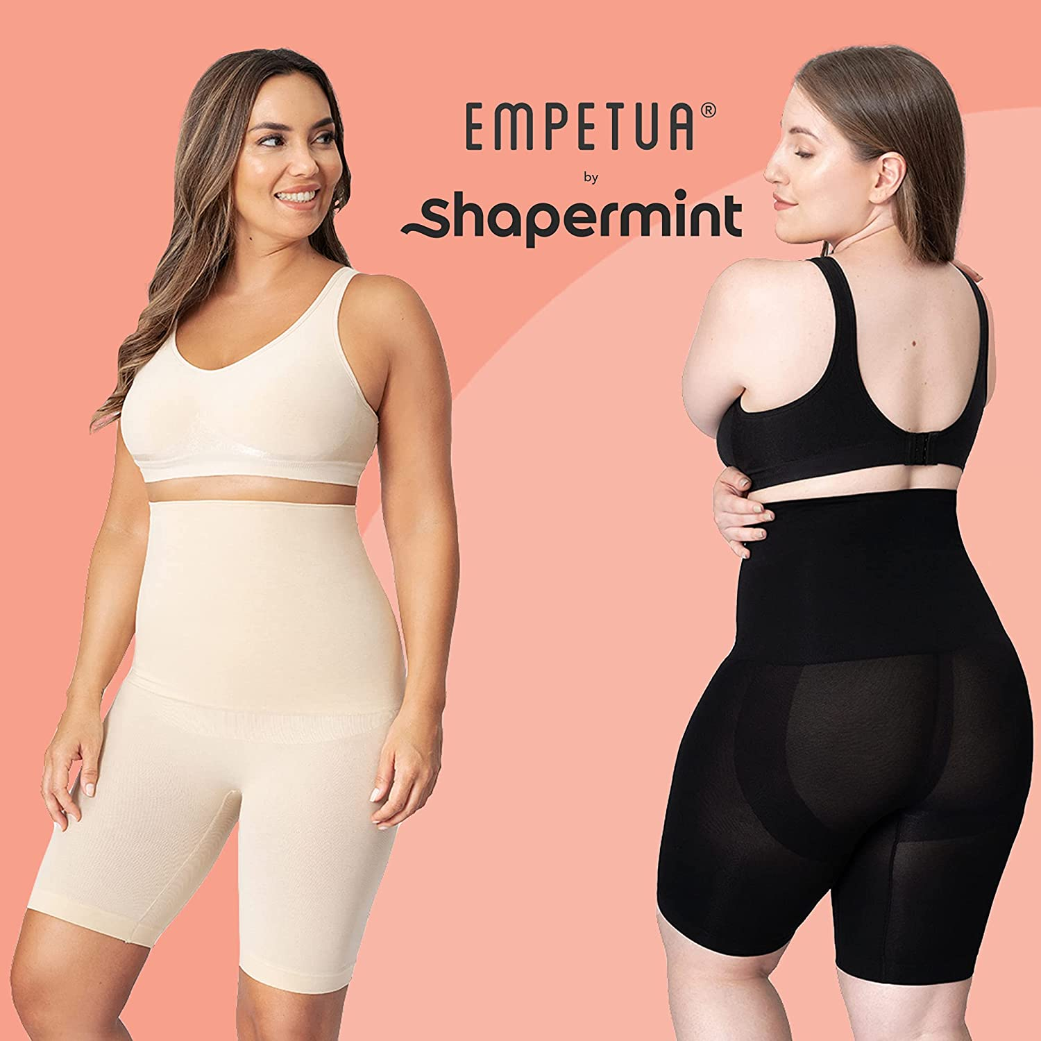 Shapermint High Waisted Body Shaper Shorts Shapewear for Women Tummy Control Thigh Slimming Technology Apparel & Accessories > Clothing > Underwear & Socks > Shapewear Shapermint
