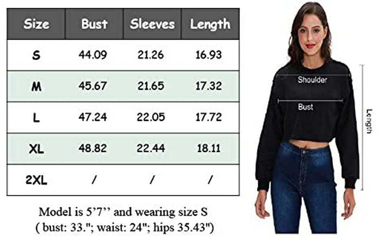 Women Pullover Cropped Hoodies Long Sleeves Sweatshirts Casual Crop Tops for Spring Autumn Winter Apparel & Accessories > Clothing > Activewear Kylie Max
