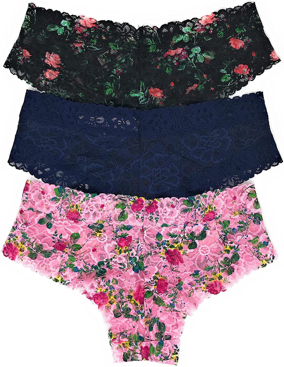 Victoria'S Secret the Lacie Cheeky Panty Set of 3 Apparel & Accessories > Clothing > Underwear & Socks > Underwear Victoria's Secret