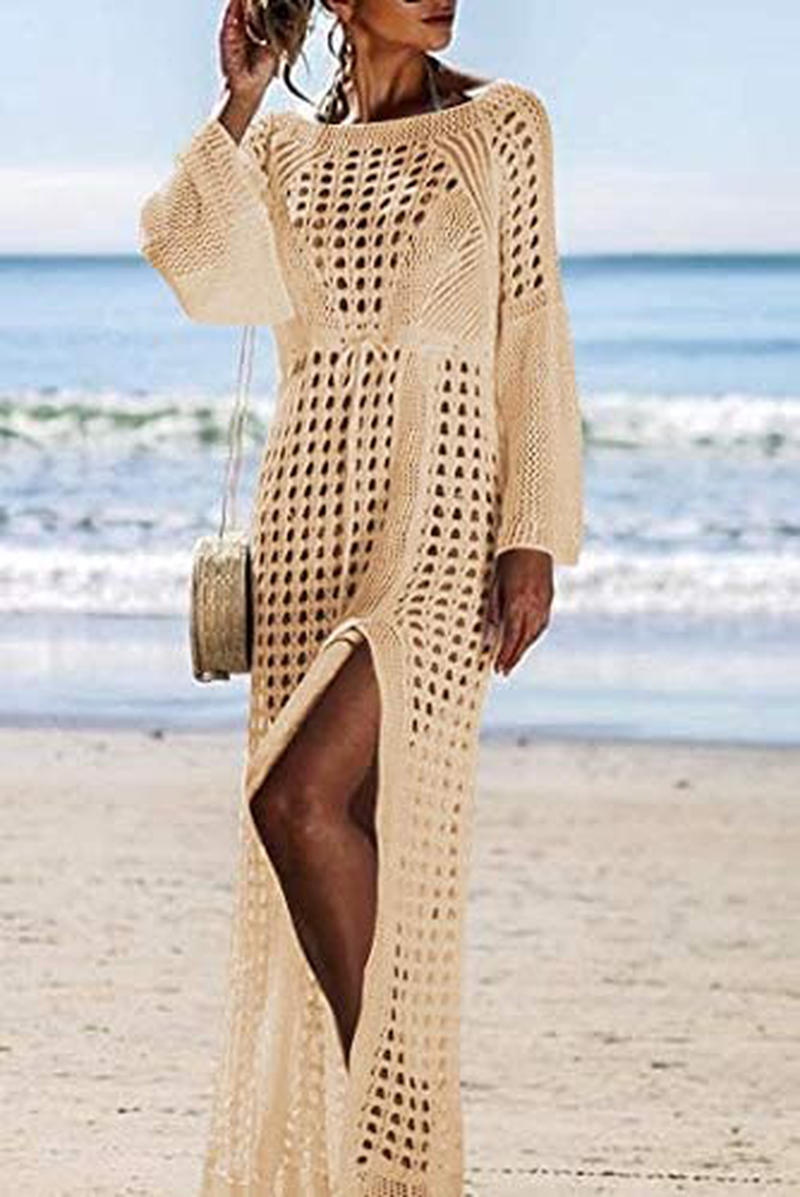 Wander Agio Beach Tops Sexy Floral Cover Dresses Bikini Cover-Ups Net Long Skirt Apparel & Accessories > Clothing > Swimwear Kylie Max