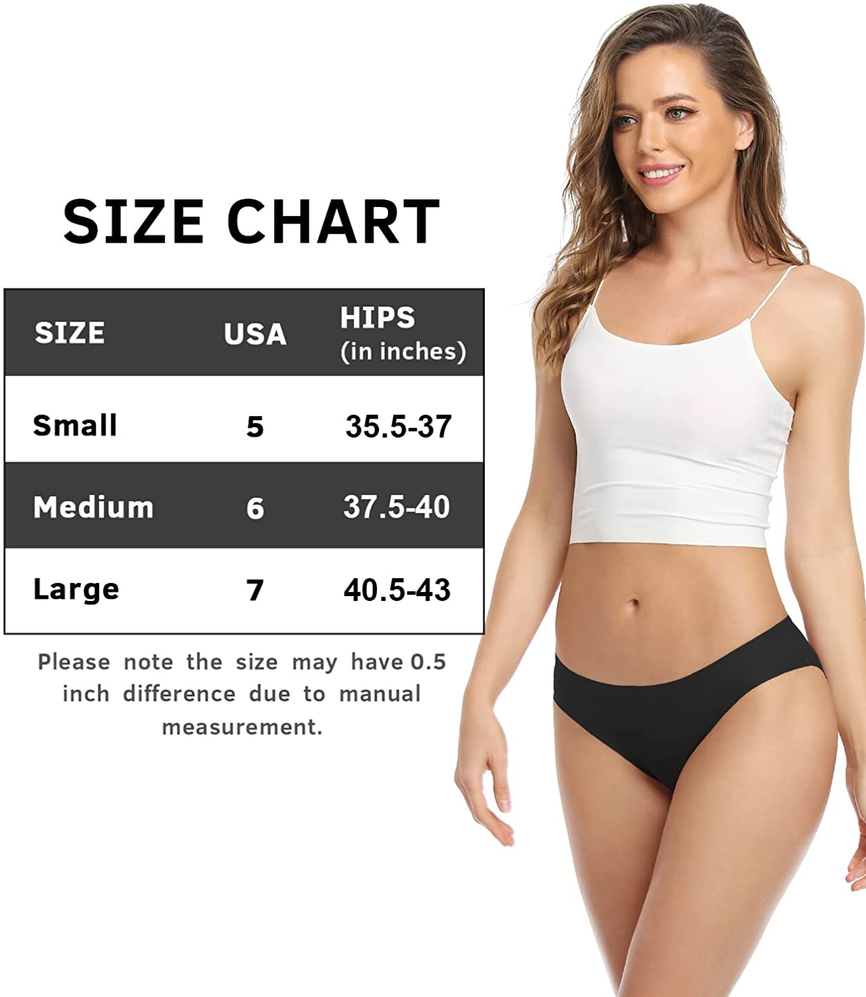 GNEPH Women'S Seamless Underwear No Show Panties Soft Stretch Bikini Ladies Hipster Underwears 5Pack Apparel & Accessories > Clothing > Underwear & Socks > Underwear GNEPH