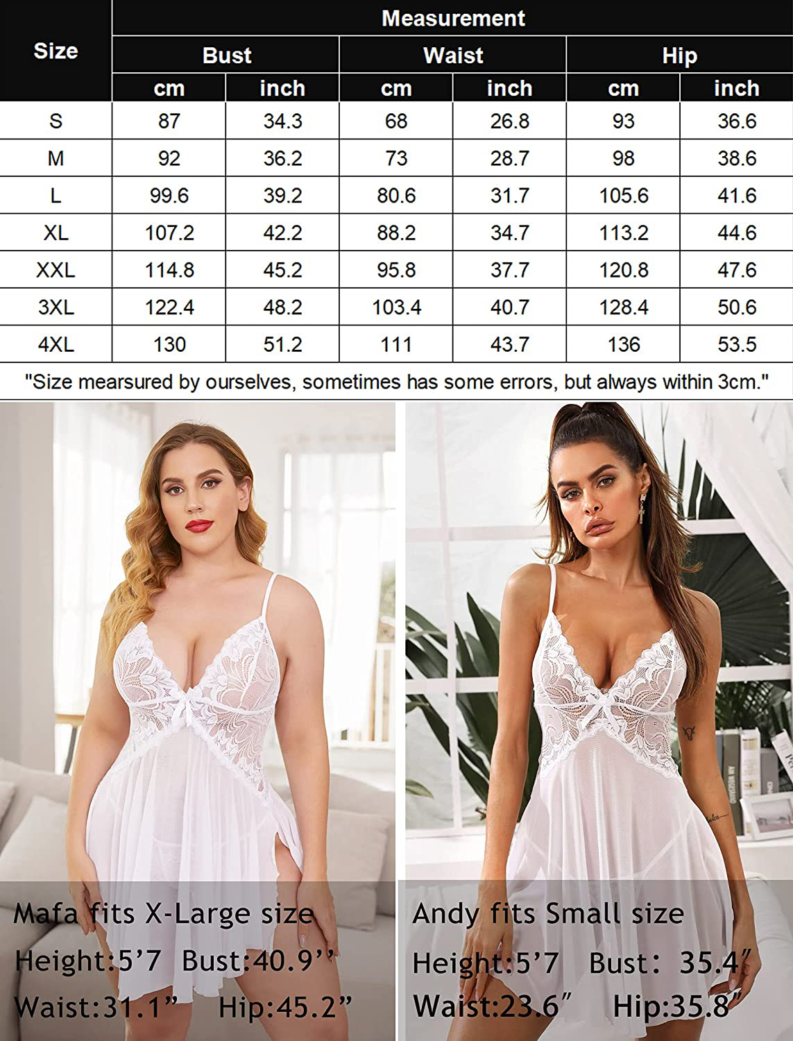 Avidlove Women Lace Lingerie Babydoll Sexy Chemise Exotic Nightgowns Bridal Nightdress Apparel & Accessories > Clothing > Underwear & Socks > Lingerie Kylie Max