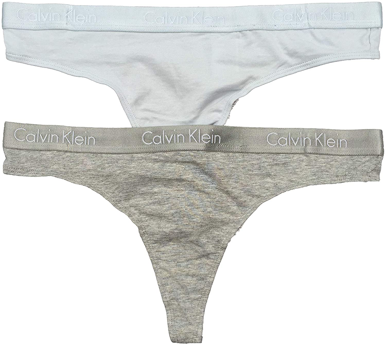 Calvin Klein Women's Motive Cotton Multipack Thong Panty Apparel & Accessories > Clothing > Underwear & Socks > Underwear Calvin Klein Blue(qp1803-988)/Grey Large