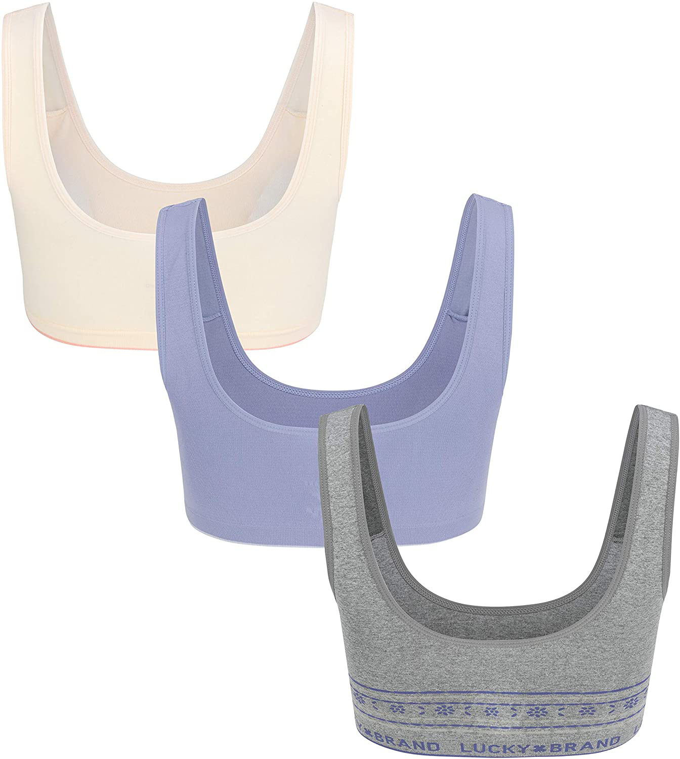 Lucky Brand Women’S Bra – 3 Pack Seamless Comfort Crop Cami Lounge Bralette (S-XL) Apparel & Accessories > Clothing > Underwear & Socks > Bras Kylie Max